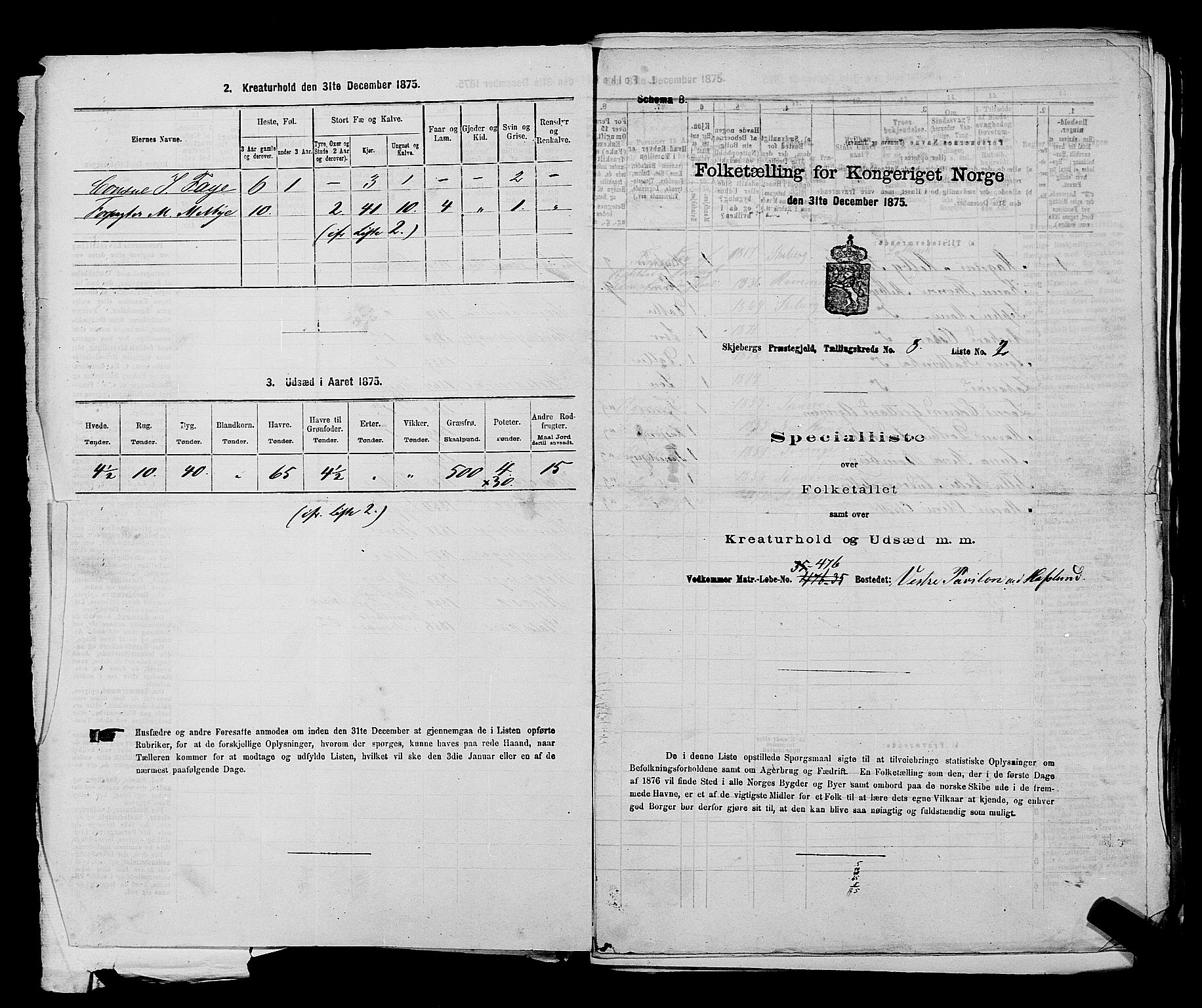 RA, 1875 census for 0115P Skjeberg, 1875, p. 1334