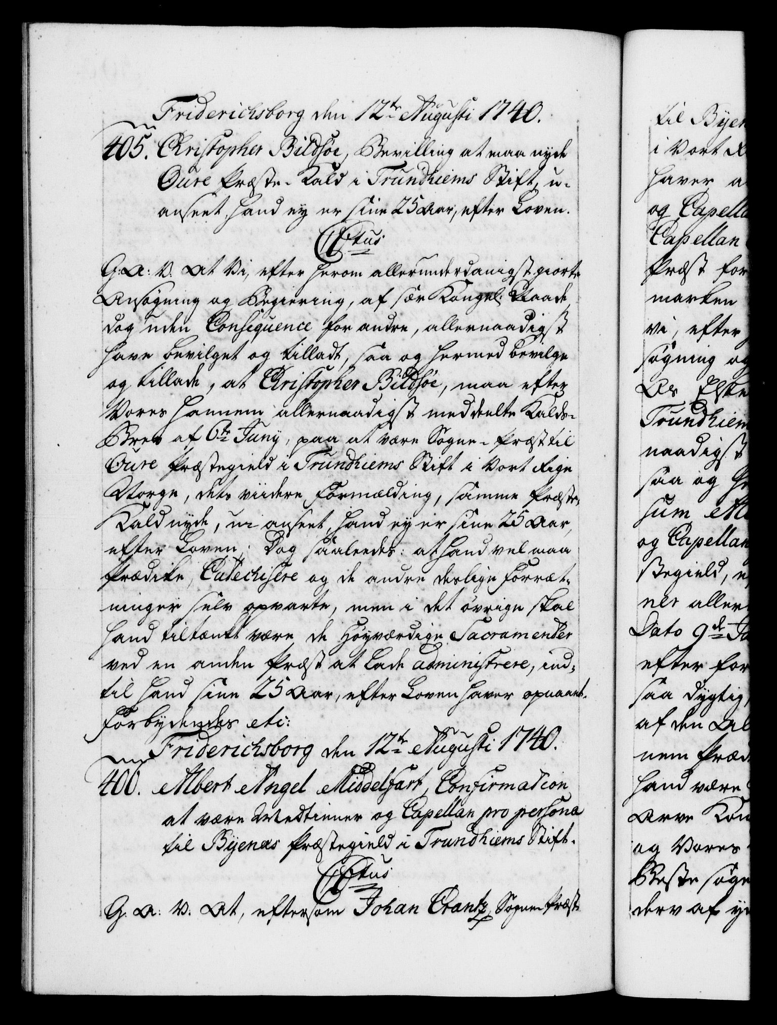 Danske Kanselli 1572-1799, AV/RA-EA-3023/F/Fc/Fca/Fcaa/L0031: Norske registre, 1739-1740, p. 590b