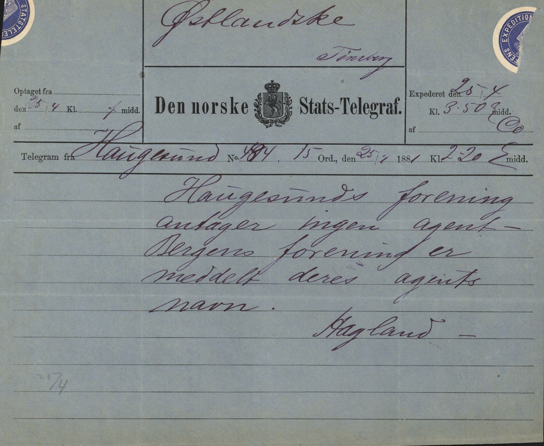 Pa 63 - Østlandske skibsassuranceforening, VEMU/A-1079/G/Ga/L0014/0001: Havaridokumenter / Mette, Margrethe, Eliezer, Dagny, 1881, p. 37