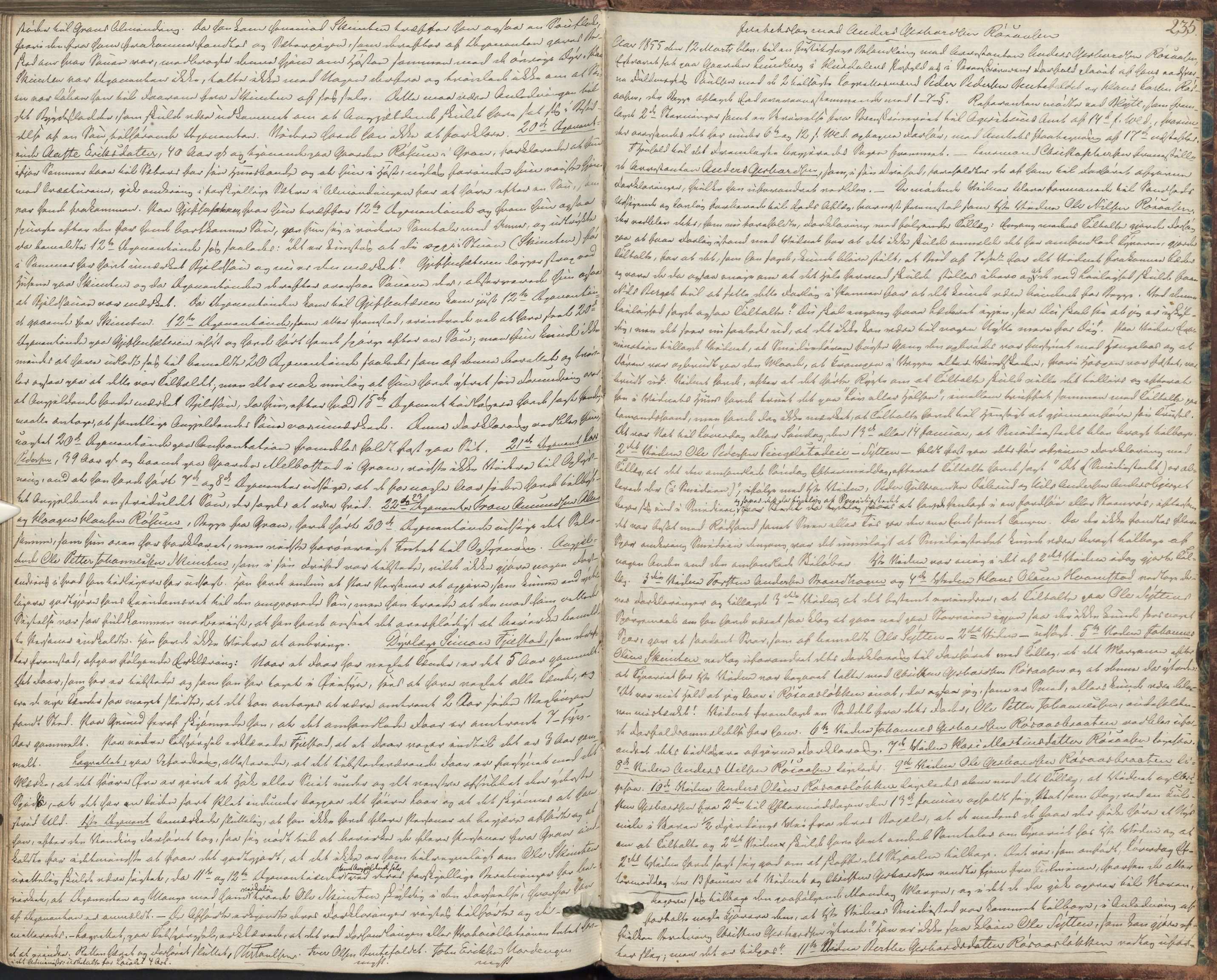 Eidsvoll tingrett, AV/SAO-A-10371/F/Fc/L0002: Ekstrarettsprotokoll, 1847-1855, p. 235