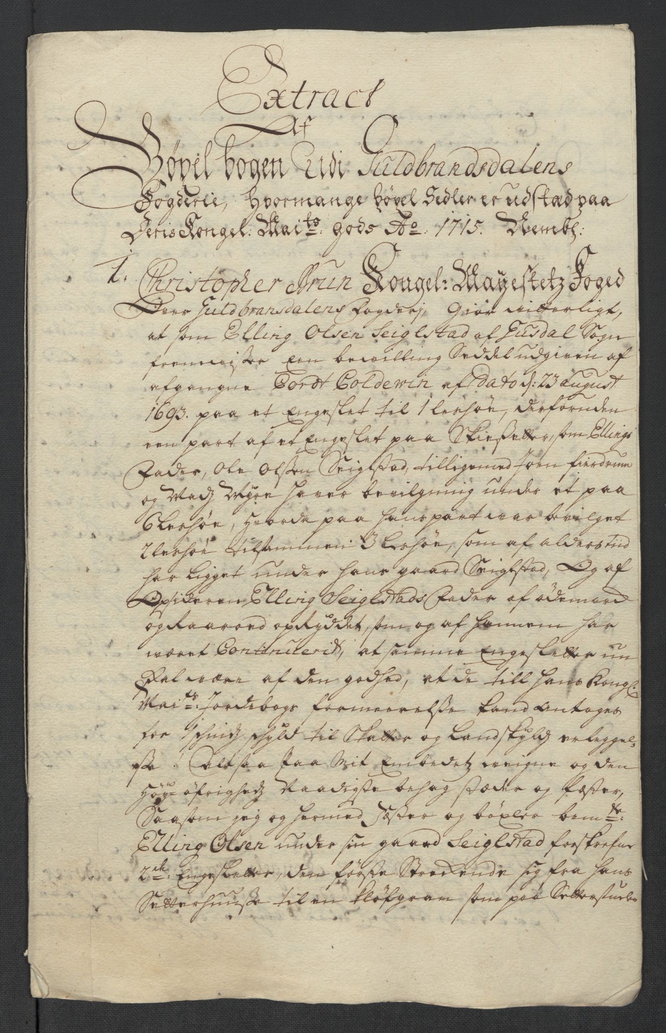 Rentekammeret inntil 1814, Reviderte regnskaper, Fogderegnskap, RA/EA-4092/R17/L1184: Fogderegnskap Gudbrandsdal, 1715, p. 128