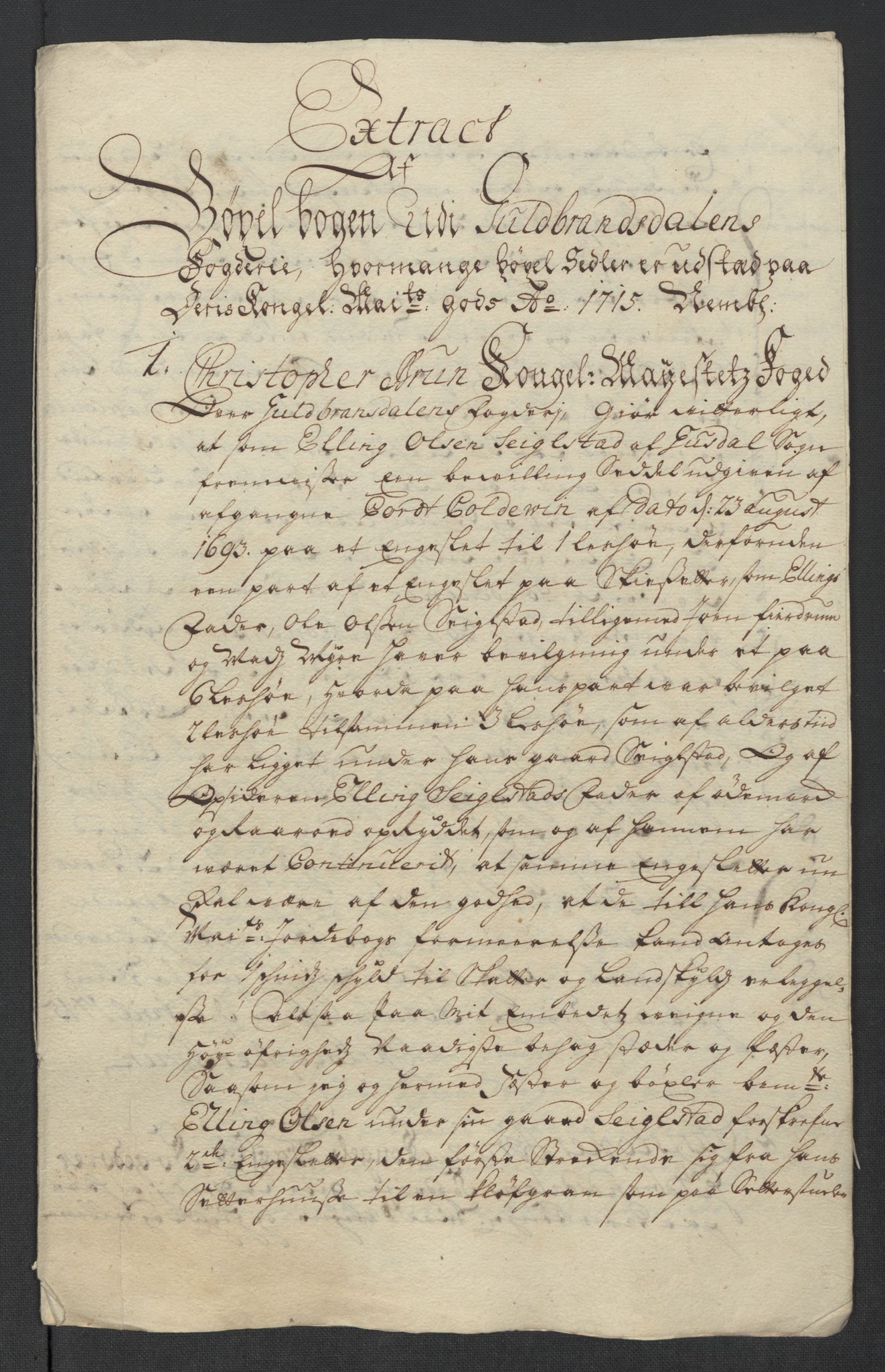 Rentekammeret inntil 1814, Reviderte regnskaper, Fogderegnskap, AV/RA-EA-4092/R17/L1184: Fogderegnskap Gudbrandsdal, 1715, p. 128