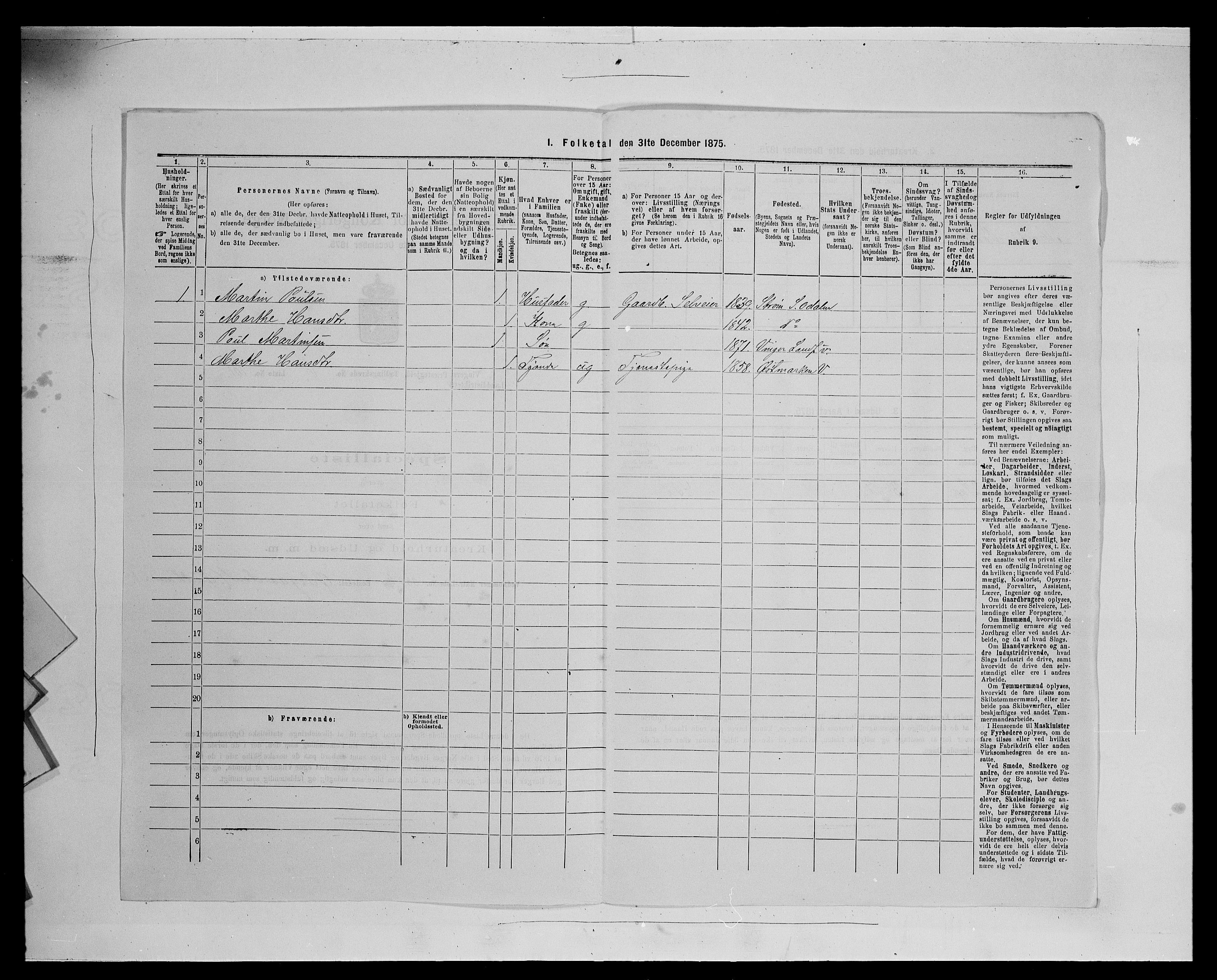 SAH, 1875 census for 0421L Vinger/Vinger og Austmarka, 1875, p. 1145