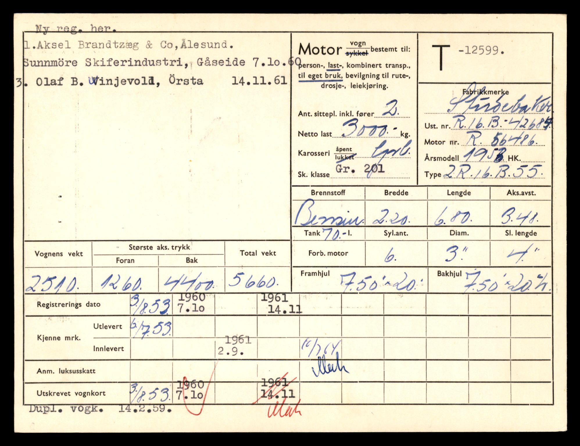 Møre og Romsdal vegkontor - Ålesund trafikkstasjon, AV/SAT-A-4099/F/Fe/L0034: Registreringskort for kjøretøy T 12500 - T 12652, 1927-1998, p. 1924