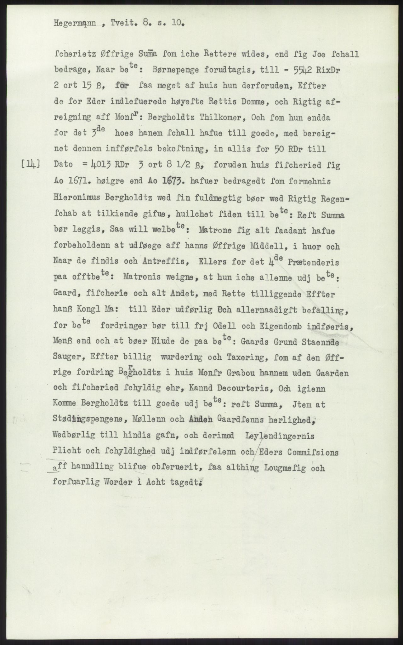 Samlinger til kildeutgivelse, Diplomavskriftsamlingen, AV/RA-EA-4053/H/Ha, p. 1434