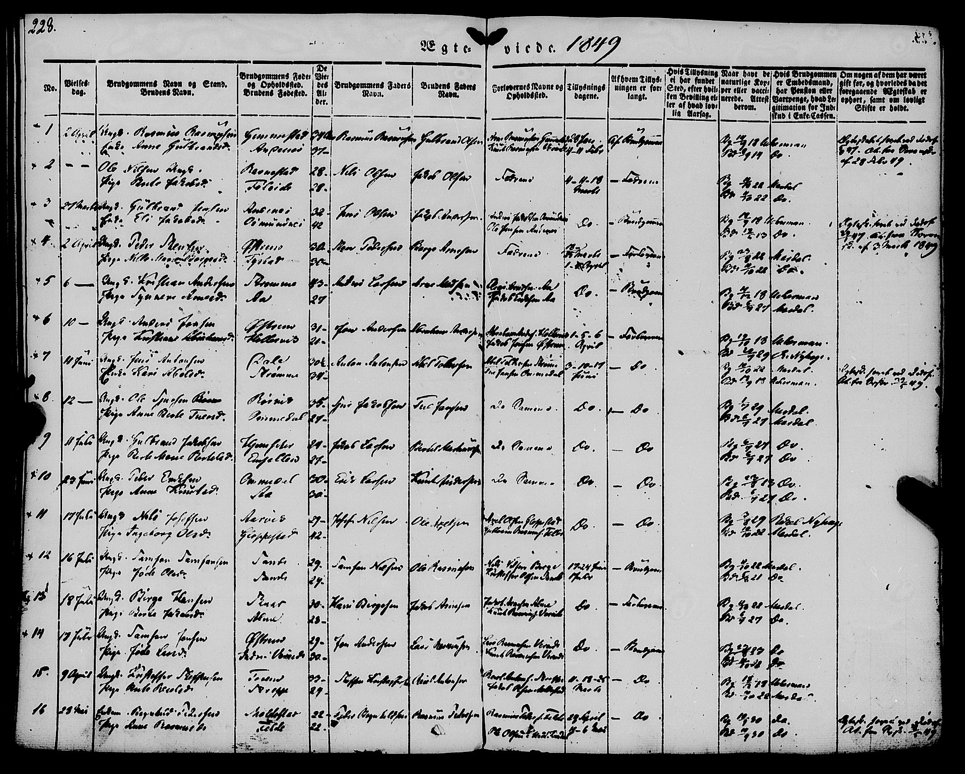 Gloppen sokneprestembete, AV/SAB-A-80101/H/Haa/Haaa/L0008: Parish register (official) no. A 8, 1837-1855, p. 228
