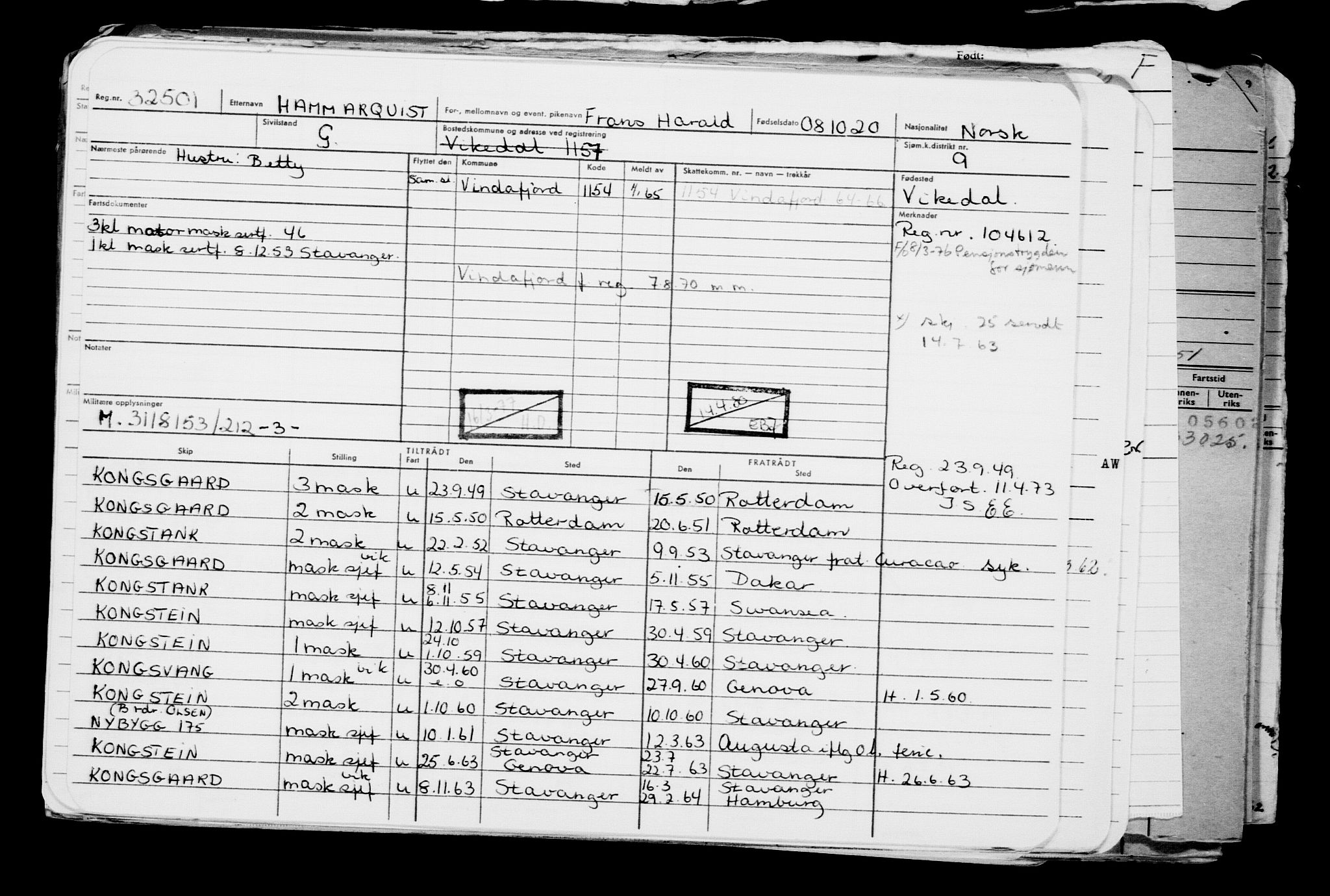 Direktoratet for sjømenn, RA/S-3545/G/Gb/L0186: Hovedkort, 1920, p. 173