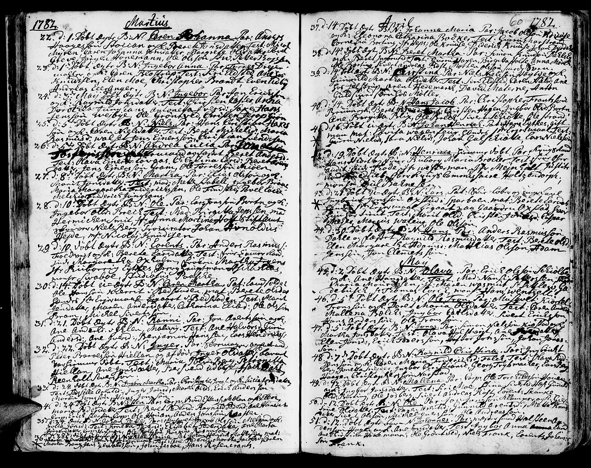 Ministerialprotokoller, klokkerbøker og fødselsregistre - Sør-Trøndelag, SAT/A-1456/601/L0039: Parish register (official) no. 601A07, 1770-1819, p. 60