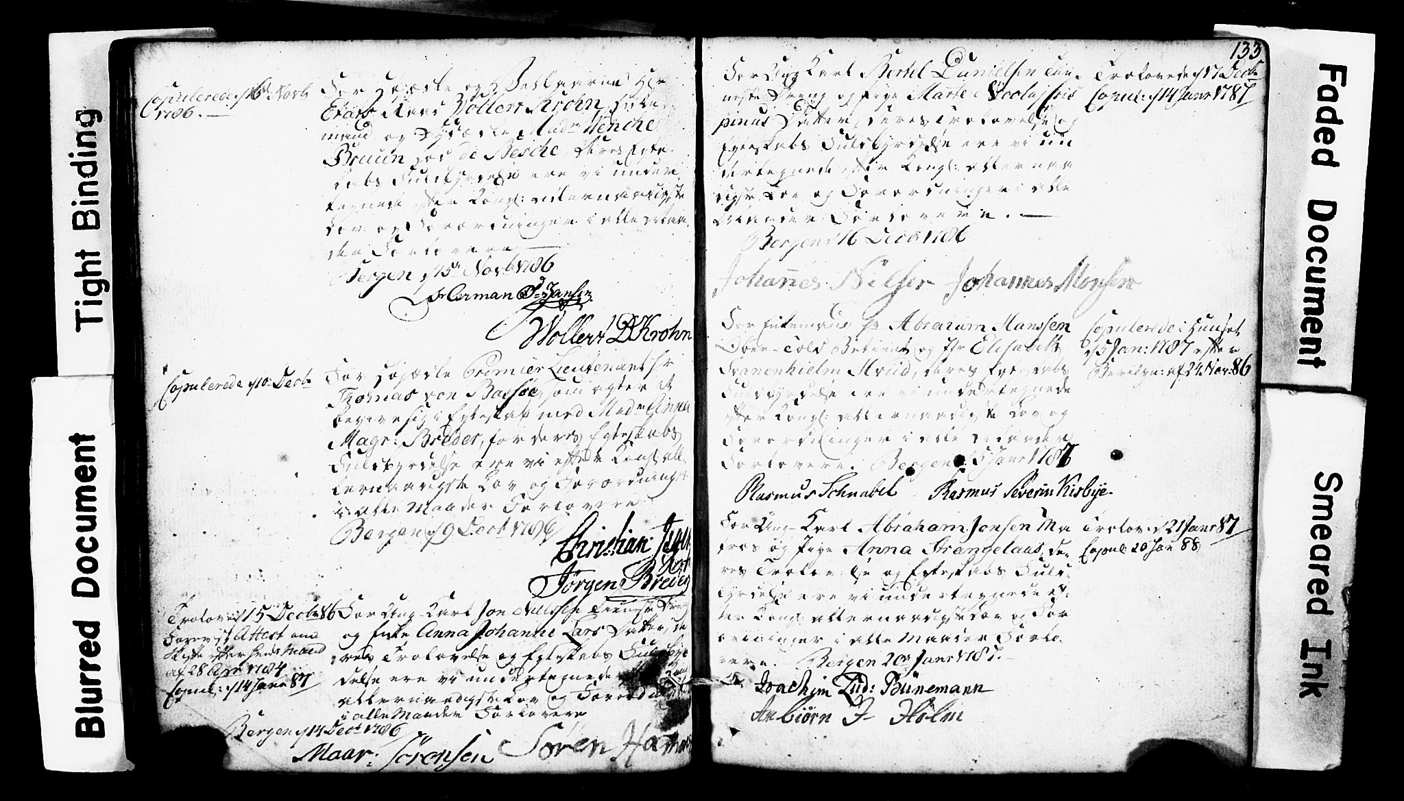 Domkirken sokneprestembete, SAB/A-74801: Best man's statements no. II.5.1, 1767-1792, p. 133