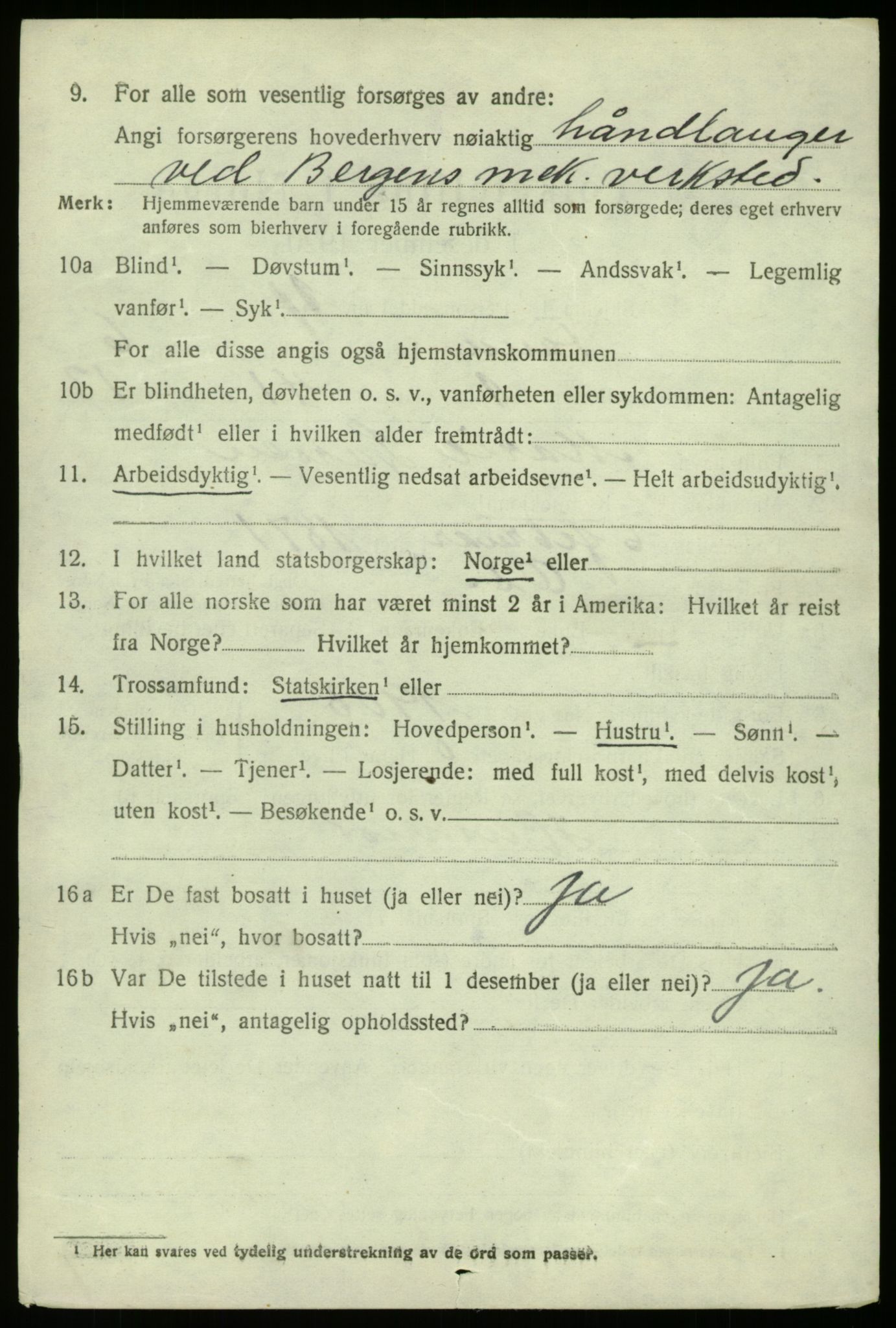 SAB, 1920 census for Fana, 1920, p. 10130