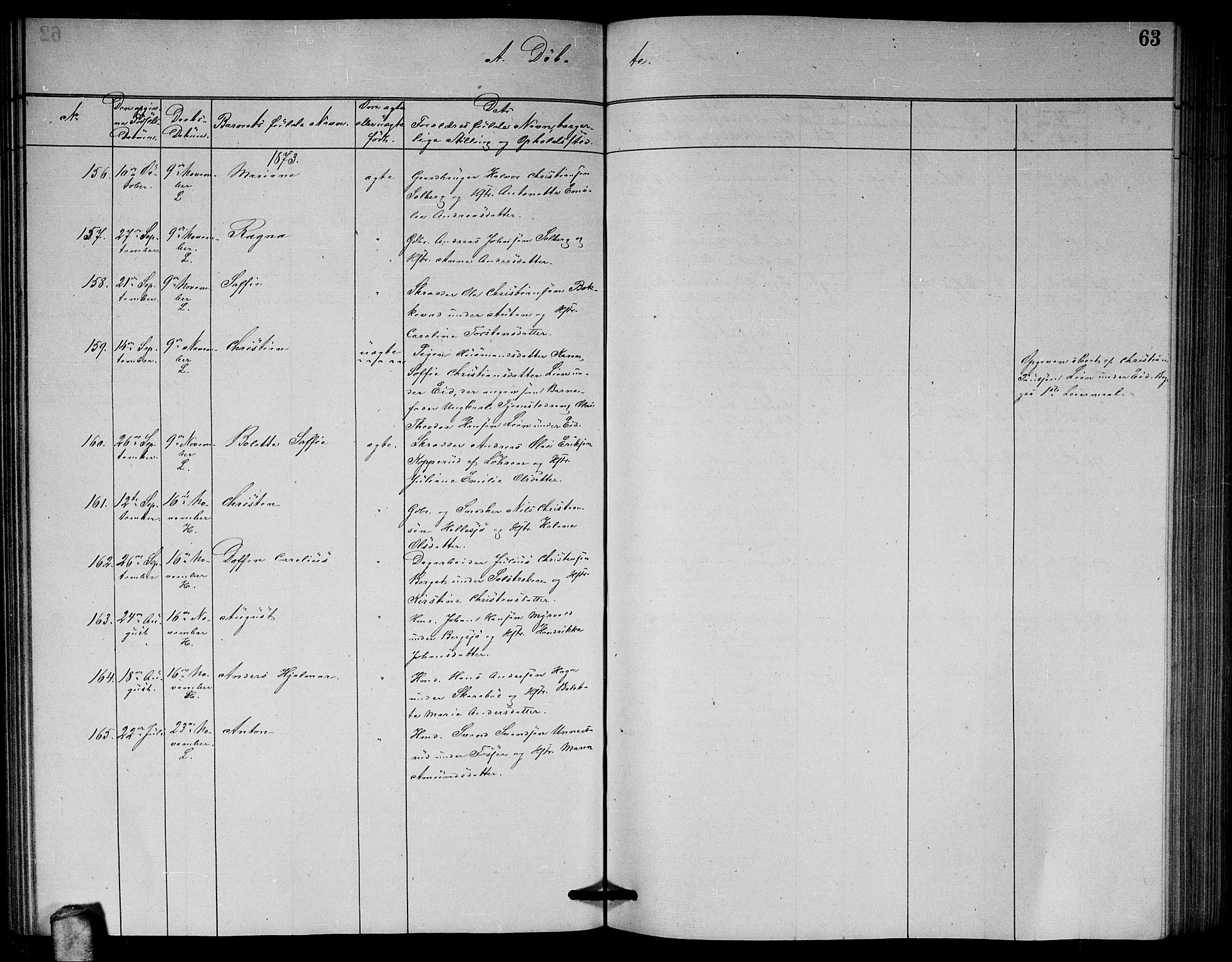 Høland prestekontor Kirkebøker, AV/SAO-A-10346a/G/Ga/L0006: Parish register (copy) no. I 6, 1869-1879, p. 63