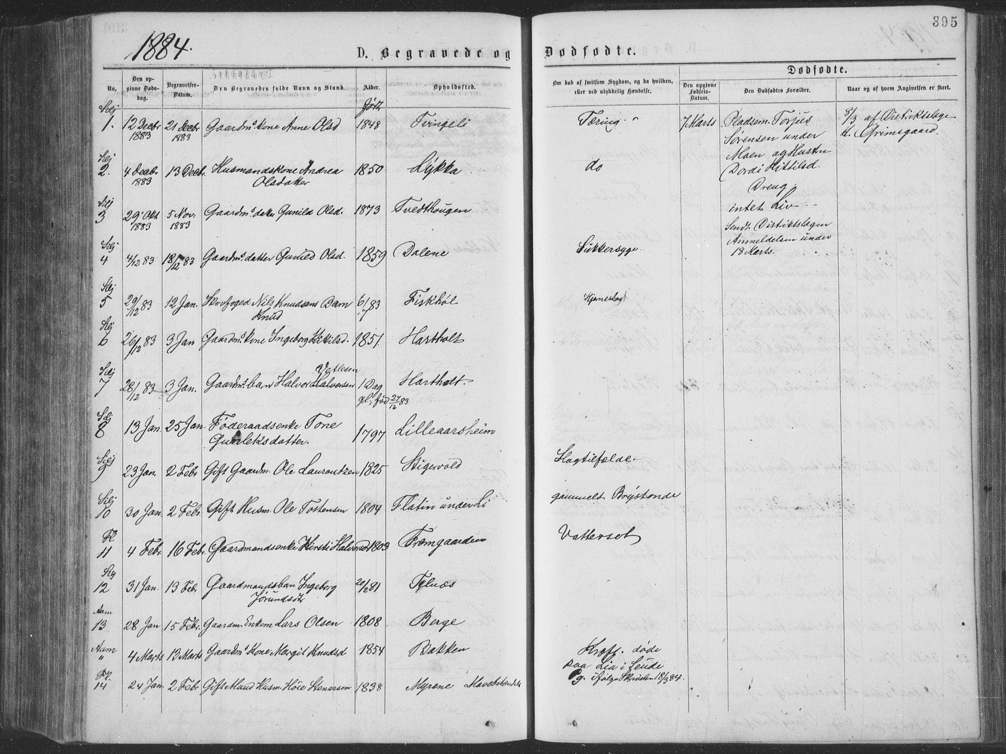 Seljord kirkebøker, AV/SAKO-A-20/F/Fa/L0014: Parish register (official) no. I 14, 1877-1886, p. 395