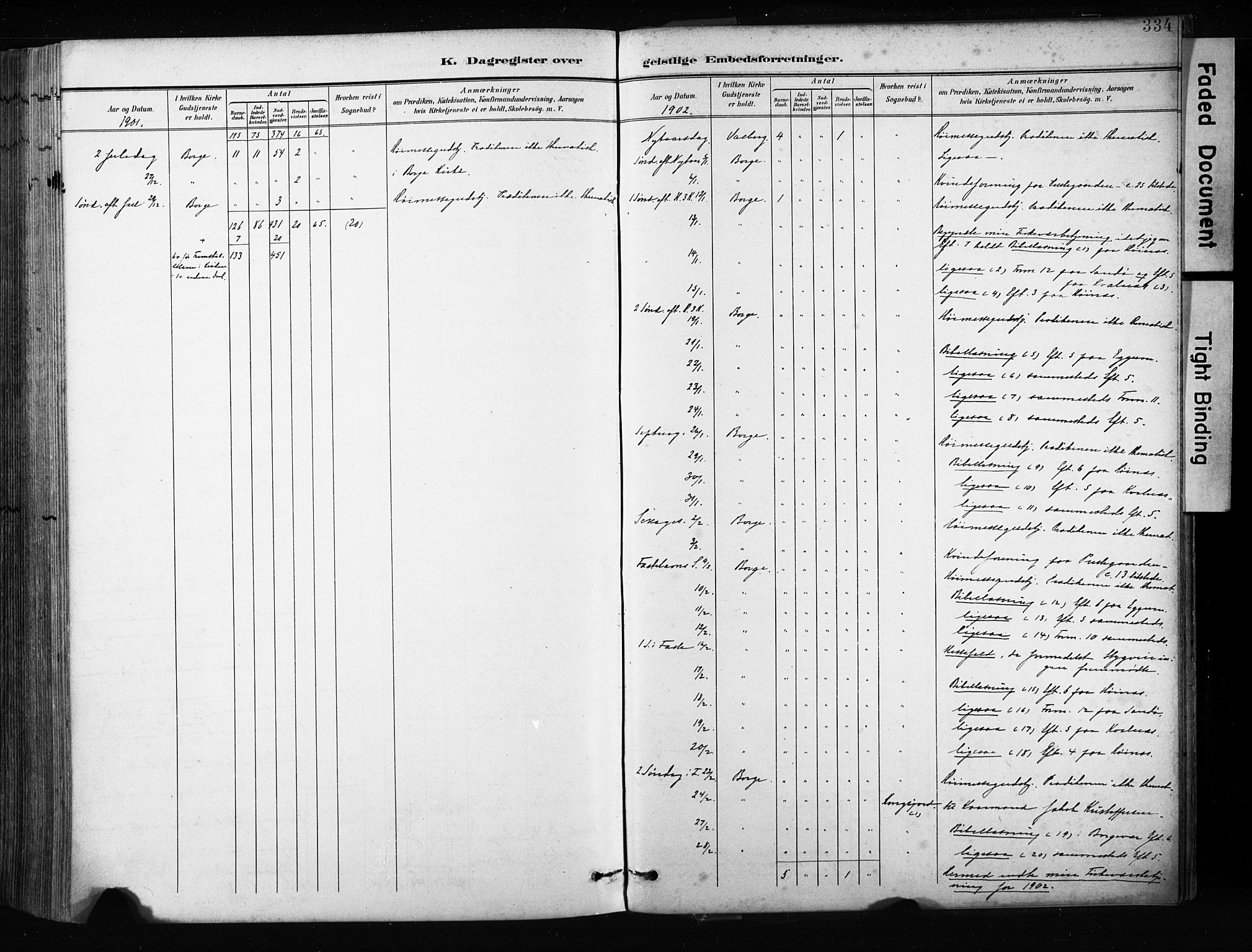 Ministerialprotokoller, klokkerbøker og fødselsregistre - Nordland, AV/SAT-A-1459/880/L1134: Parish register (official) no. 880A08, 1899-1908, p. 334