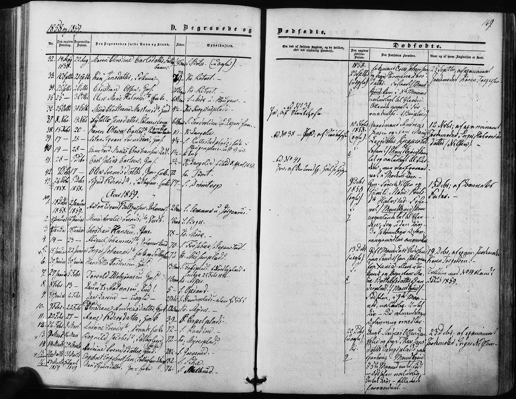 Kråkstad prestekontor Kirkebøker, SAO/A-10125a/F/Fa/L0007: Parish register (official) no. I 7, 1858-1870, p. 169
