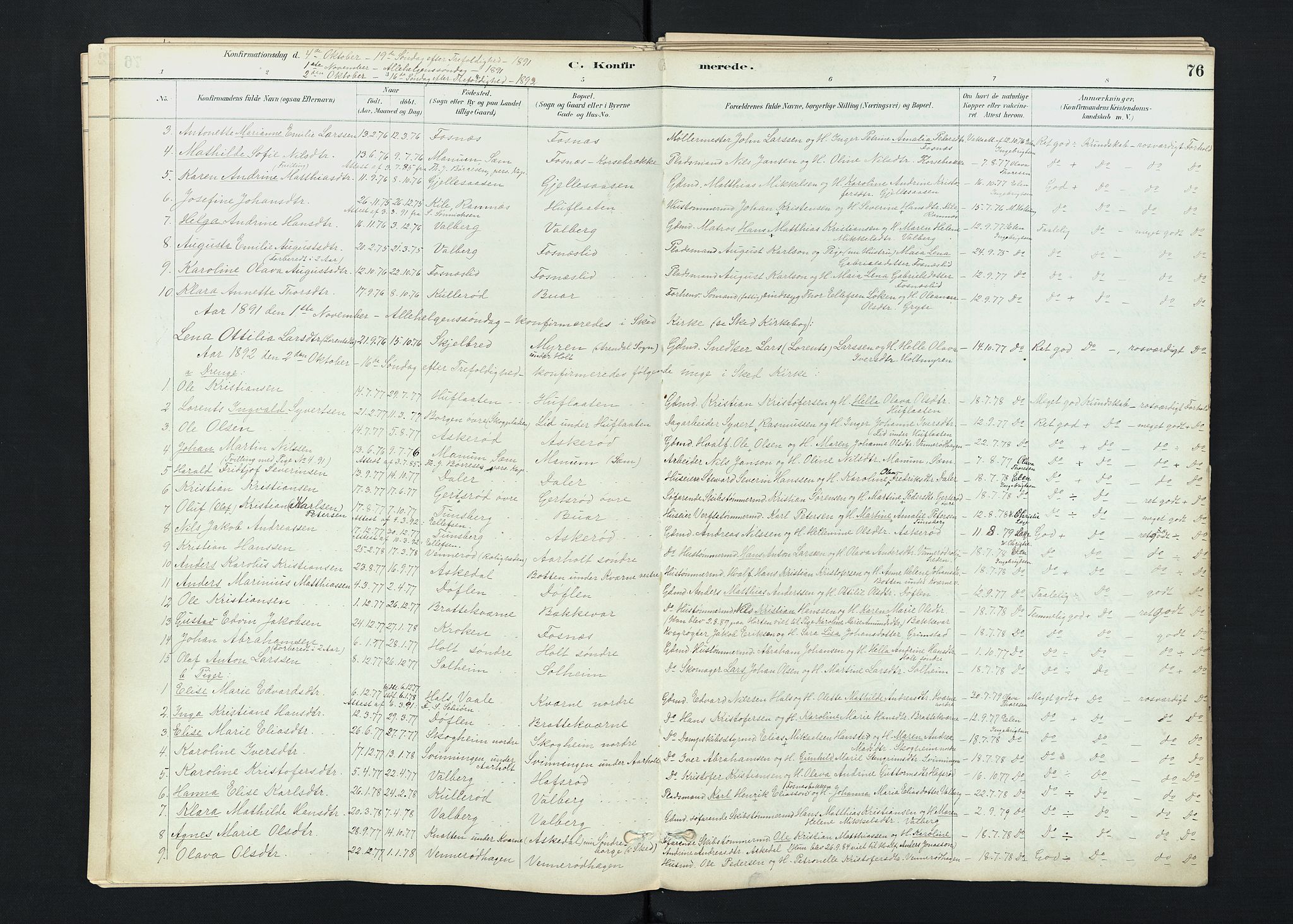 Stokke kirkebøker, SAKO/A-320/F/Fc/L0001: Parish register (official) no. III 1, 1884-1910, p. 76