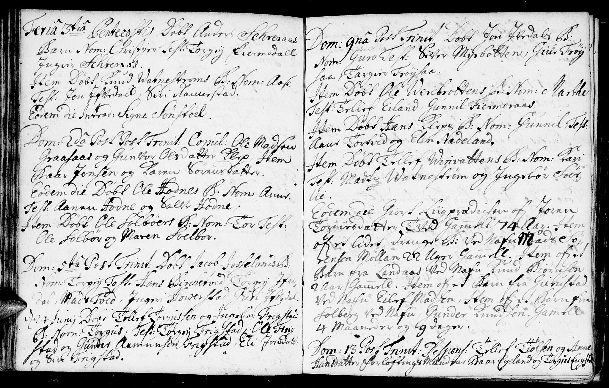 Evje sokneprestkontor, AV/SAK-1111-0008/F/Fa/Fac/L0001: Parish register (official) no. A 1, 1705-1764, p. 104-105