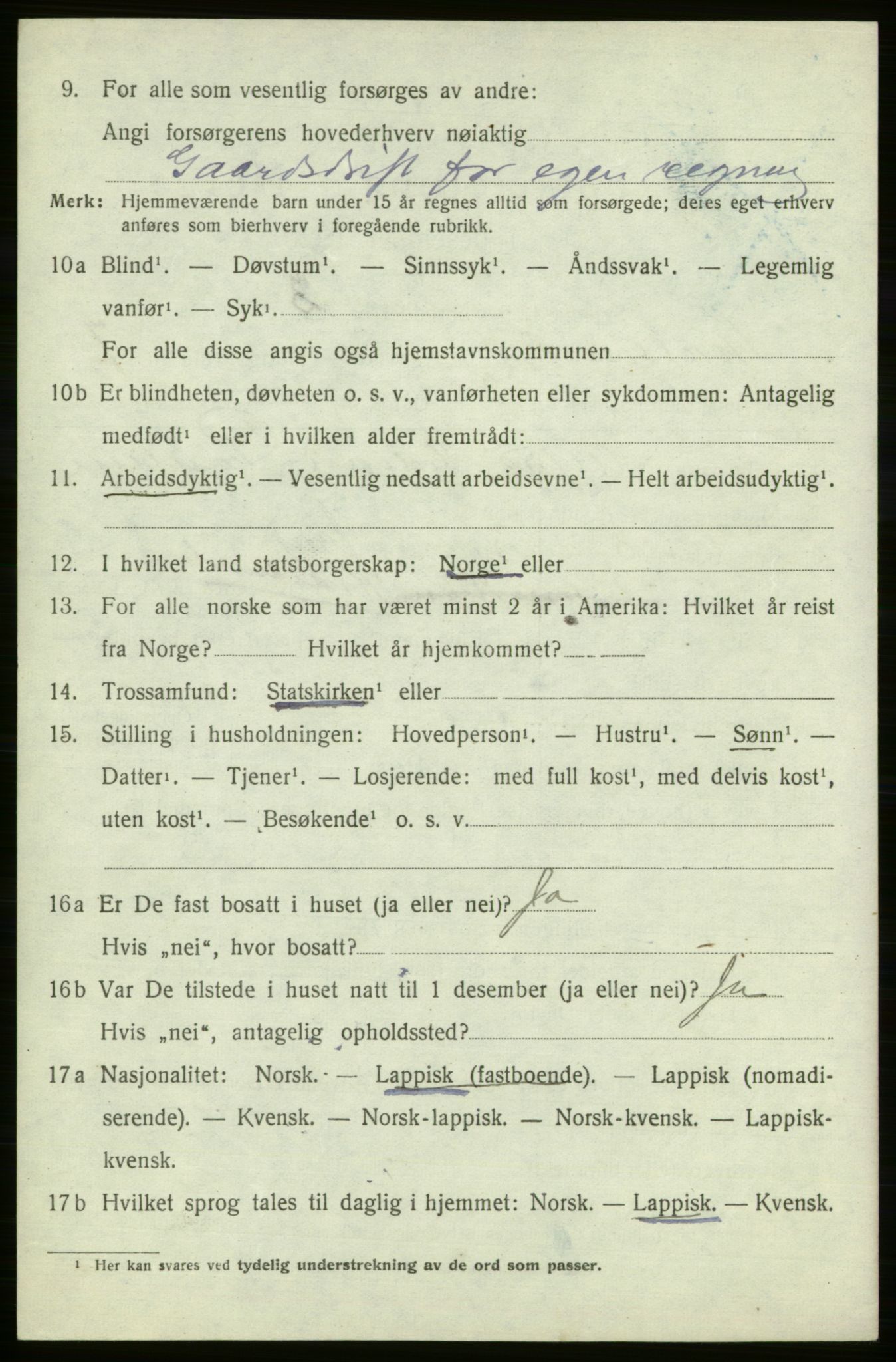 SATØ, 1920 census for , 1920, p. 2141