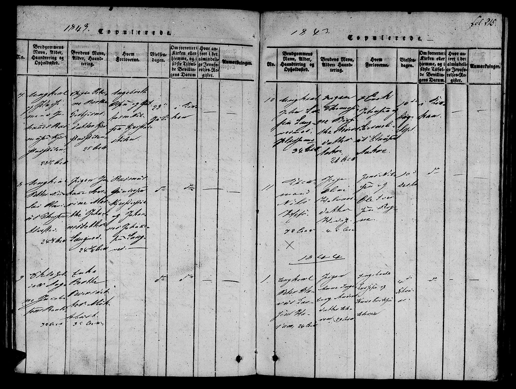 Ministerialprotokoller, klokkerbøker og fødselsregistre - Møre og Romsdal, SAT/A-1454/536/L0495: Parish register (official) no. 536A04, 1818-1847, p. 215