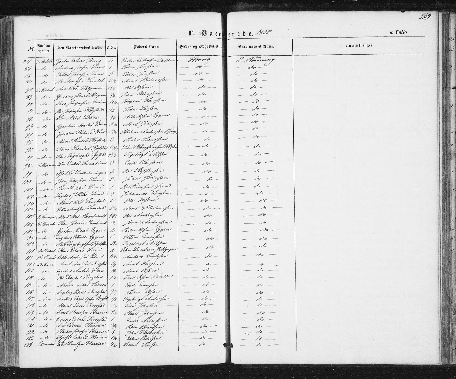 Ministerialprotokoller, klokkerbøker og fødselsregistre - Sør-Trøndelag, SAT/A-1456/692/L1103: Parish register (official) no. 692A03, 1849-1870, p. 259
