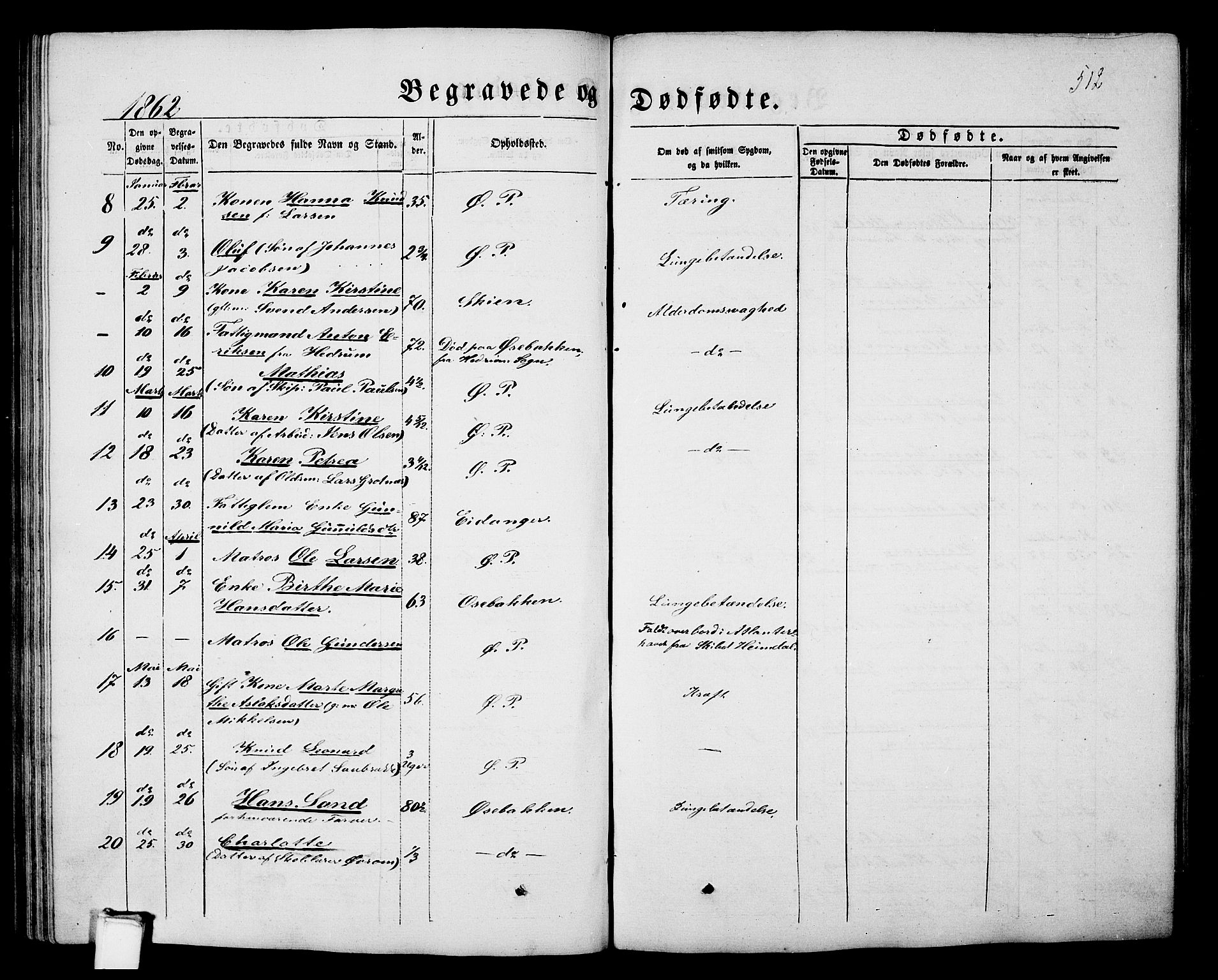 Porsgrunn kirkebøker , SAKO/A-104/G/Gb/L0004: Parish register (copy) no. II 4, 1853-1882, p. 512
