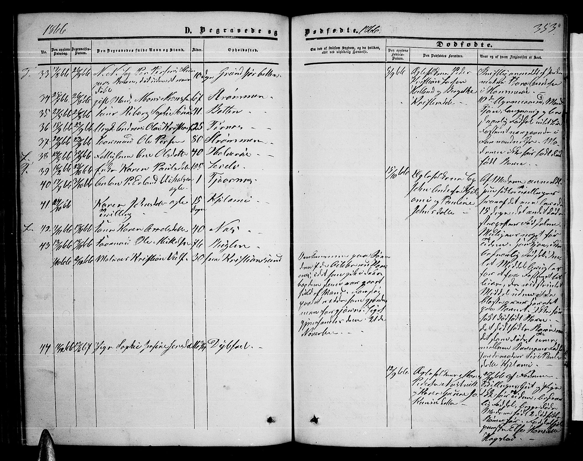 Ministerialprotokoller, klokkerbøker og fødselsregistre - Nordland, AV/SAT-A-1459/872/L1046: Parish register (copy) no. 872C02, 1852-1879, p. 353