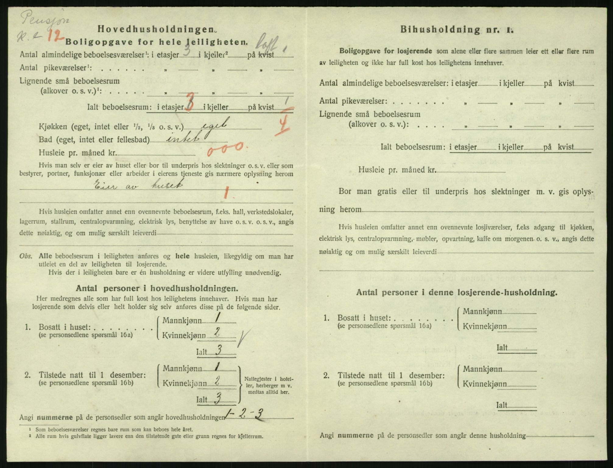 SAKO, 1920 census for Kragerø, 1920, p. 4364