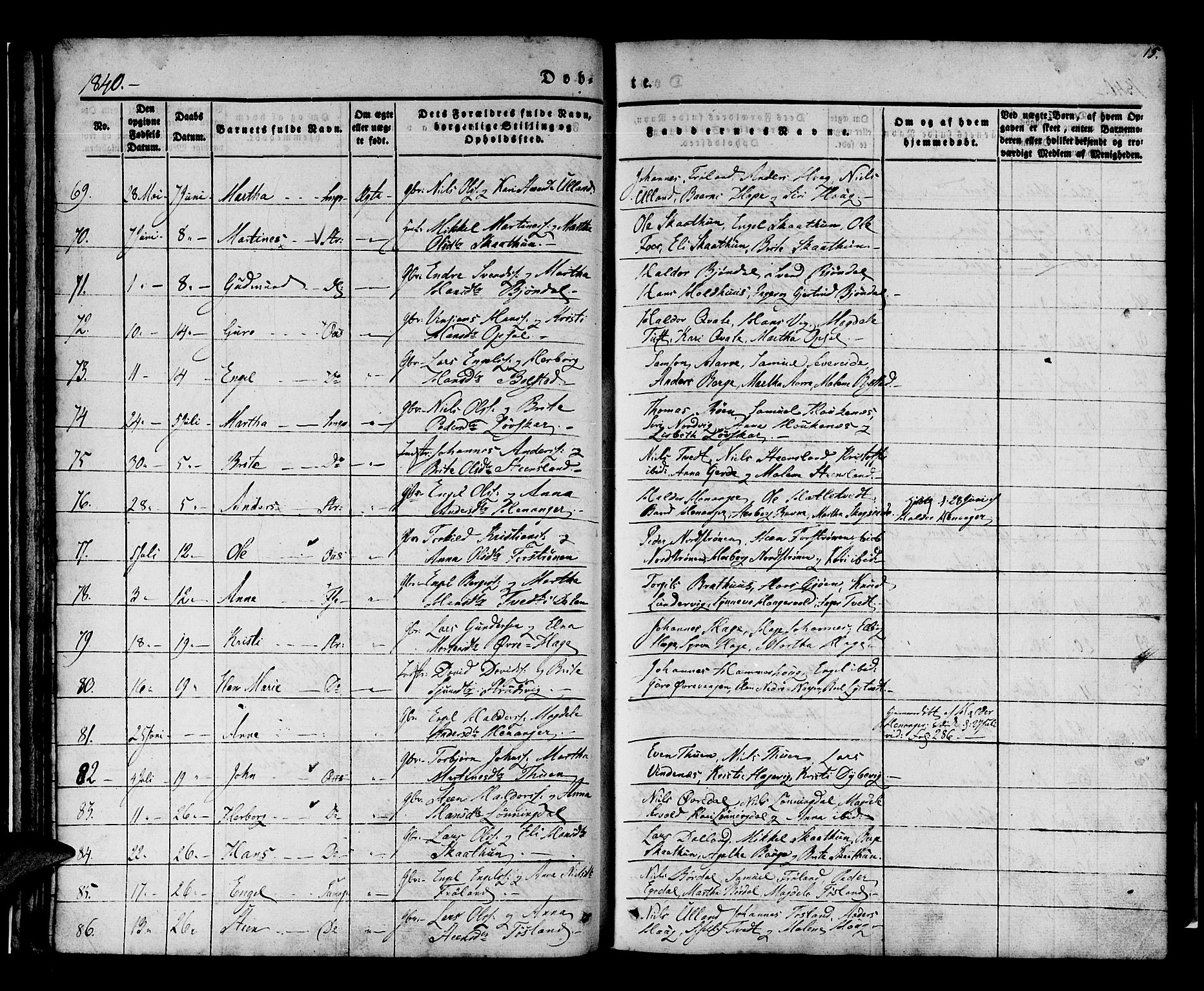 Os sokneprestembete, AV/SAB-A-99929: Parish register (official) no. A 15, 1839-1851, p. 16