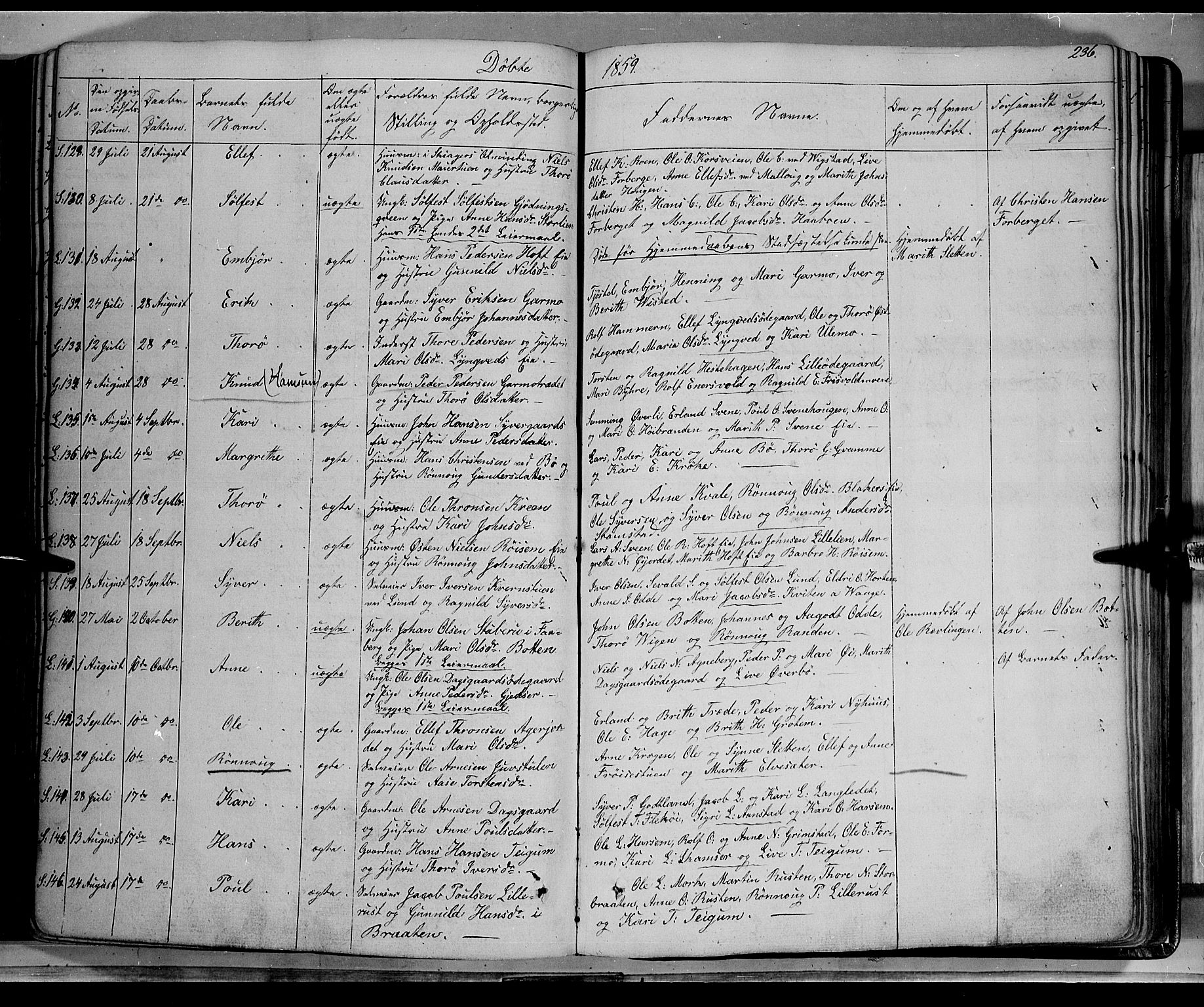 Lom prestekontor, SAH/PREST-070/K/L0006: Parish register (official) no. 6A, 1837-1863, p. 236