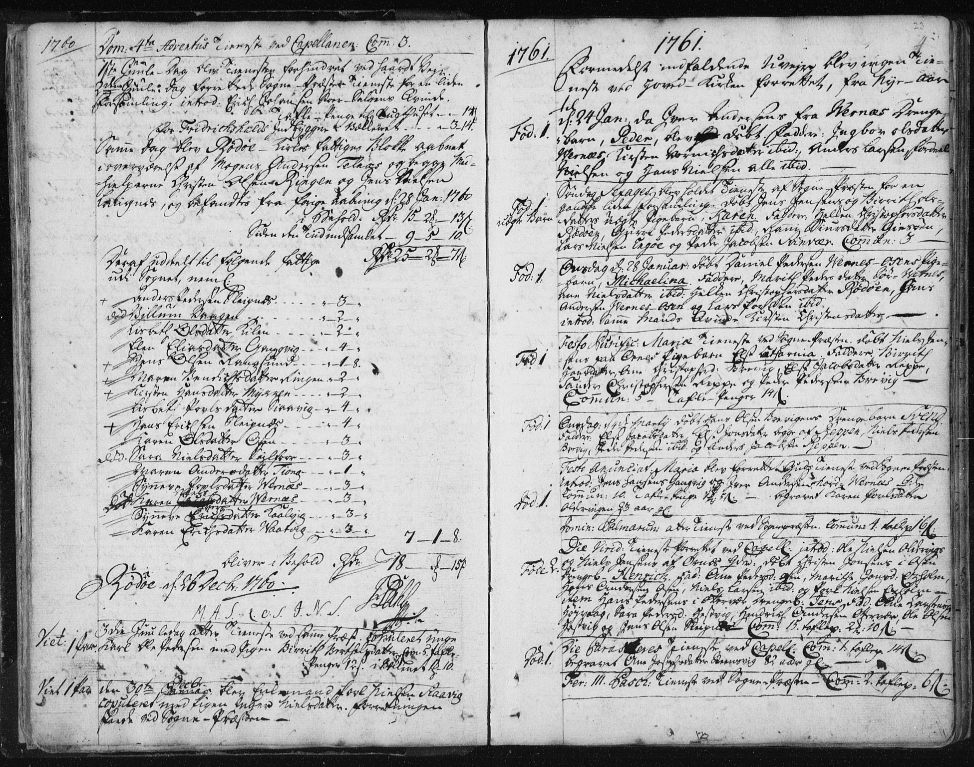 Ministerialprotokoller, klokkerbøker og fødselsregistre - Nordland, SAT/A-1459/841/L0587: Parish register (official) no. 841A02 /1, 1758-1776, p. 23
