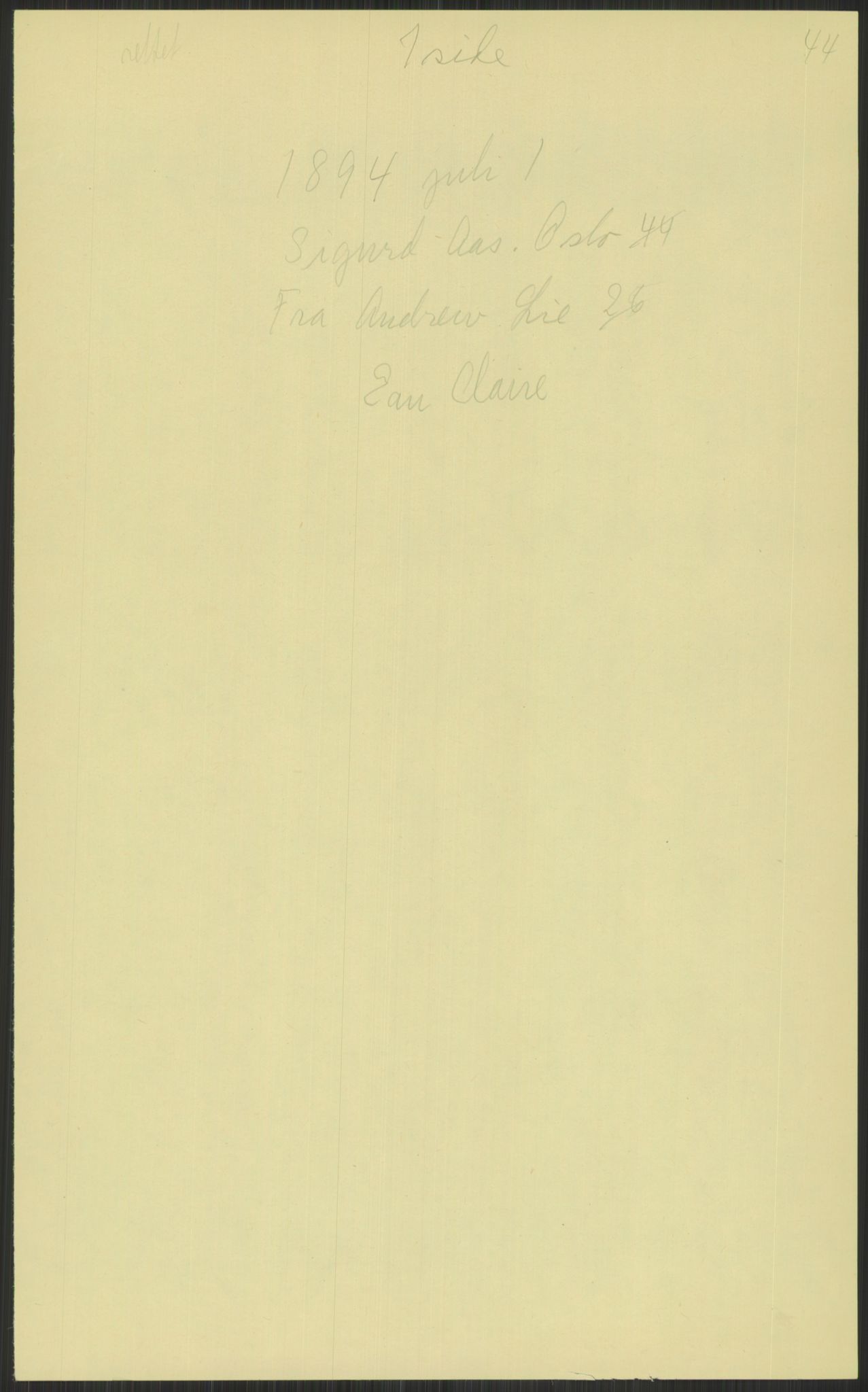 Samlinger til kildeutgivelse, Amerikabrevene, AV/RA-EA-4057/F/L0034: Innlån fra Nord-Trøndelag, 1838-1914, p. 493