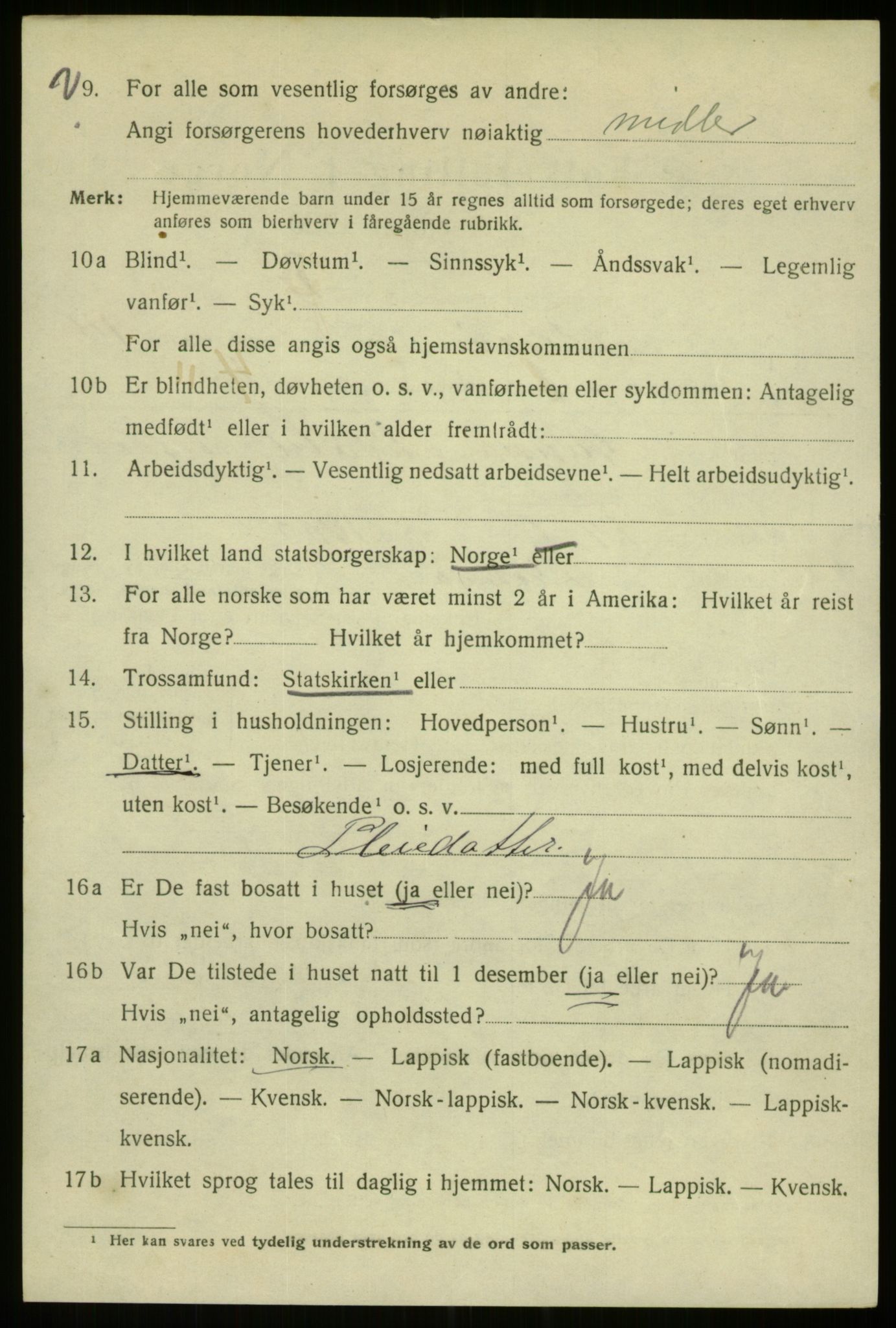 SATØ, 1920 census for Tromsø, 1920, p. 26343