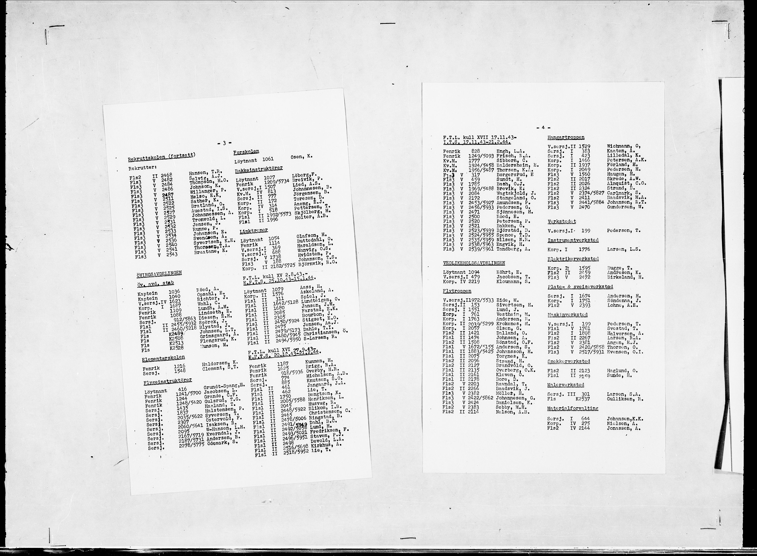 Forsvaret, Flyvåpnenes treningsleir 1940-1945, AV/RA-RAFA-3974/V/L0038: Ekspedisjonskontoret. 8. Personellkontoret, 1940-1945
