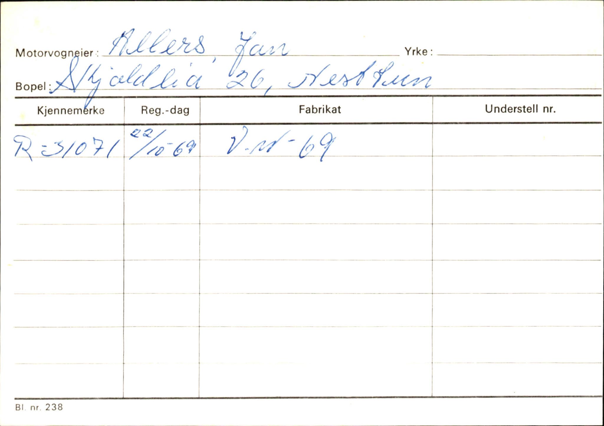 Statens vegvesen, Hordaland vegkontor, SAB/A-5201/2/Ha/L0001: R-eierkort A, 1920-1971, p. 419