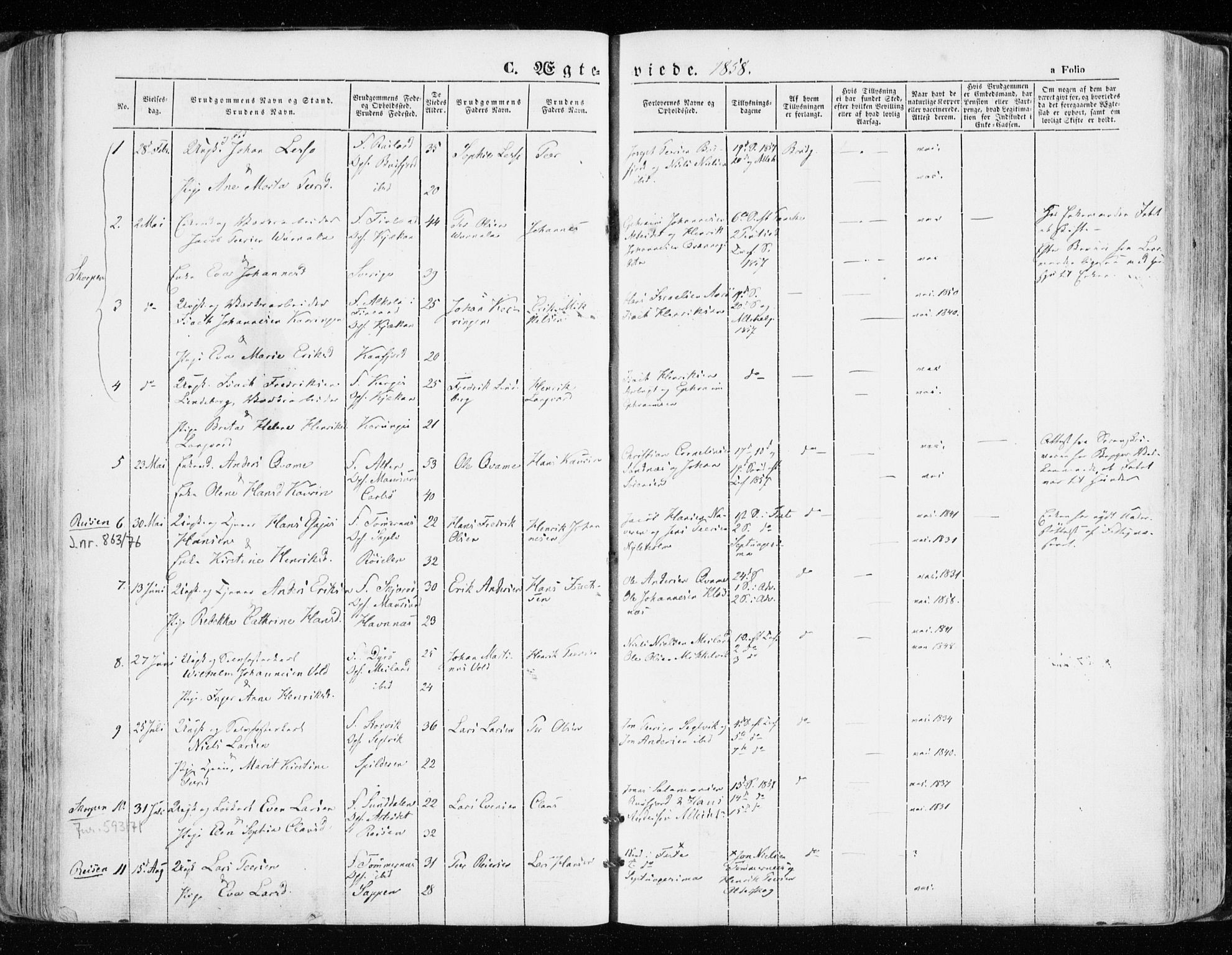 Skjervøy sokneprestkontor, SATØ/S-1300/H/Ha/Haa/L0006kirke: Parish register (official) no. 6, 1848-1859