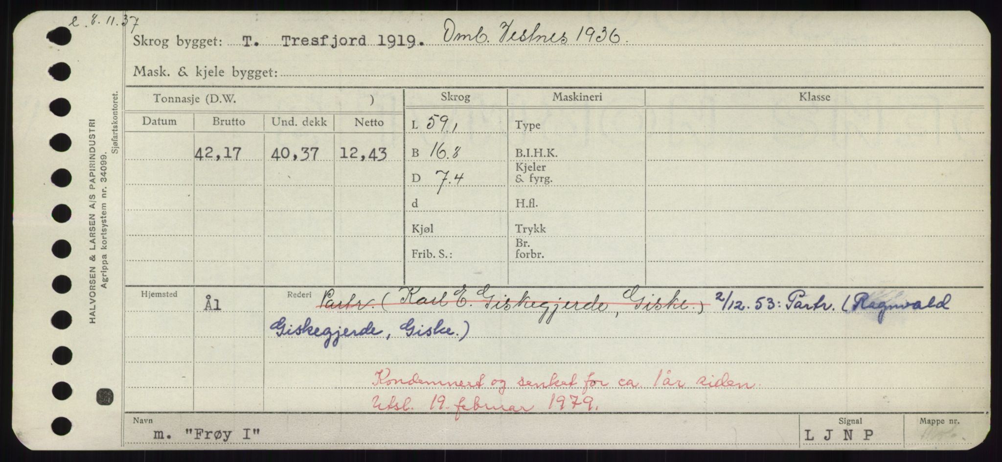 Sjøfartsdirektoratet med forløpere, Skipsmålingen, RA/S-1627/H/Hd/L0011: Fartøy, Fla-Får, p. 553