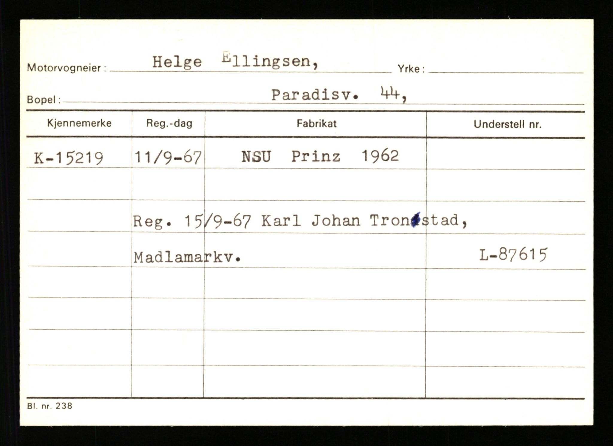 Stavanger trafikkstasjon, SAST/A-101942/0/G/L0003: Registreringsnummer: 10466 - 15496, 1930-1971, p. 3008