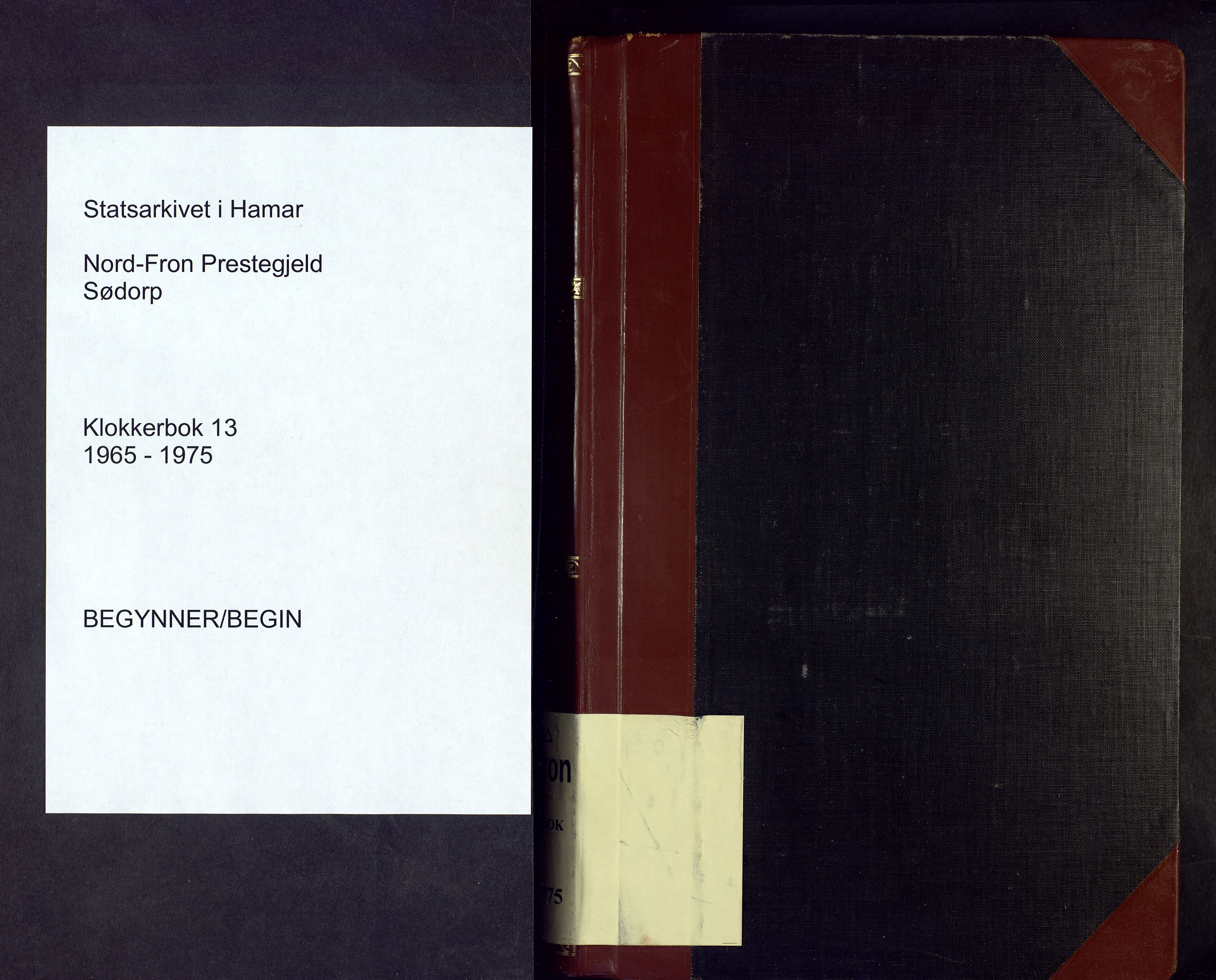 Nord-Fron prestekontor, SAH/PREST-080/H/Ha/Hab/L0013: Parish register (copy) no. 13, 1965-1975