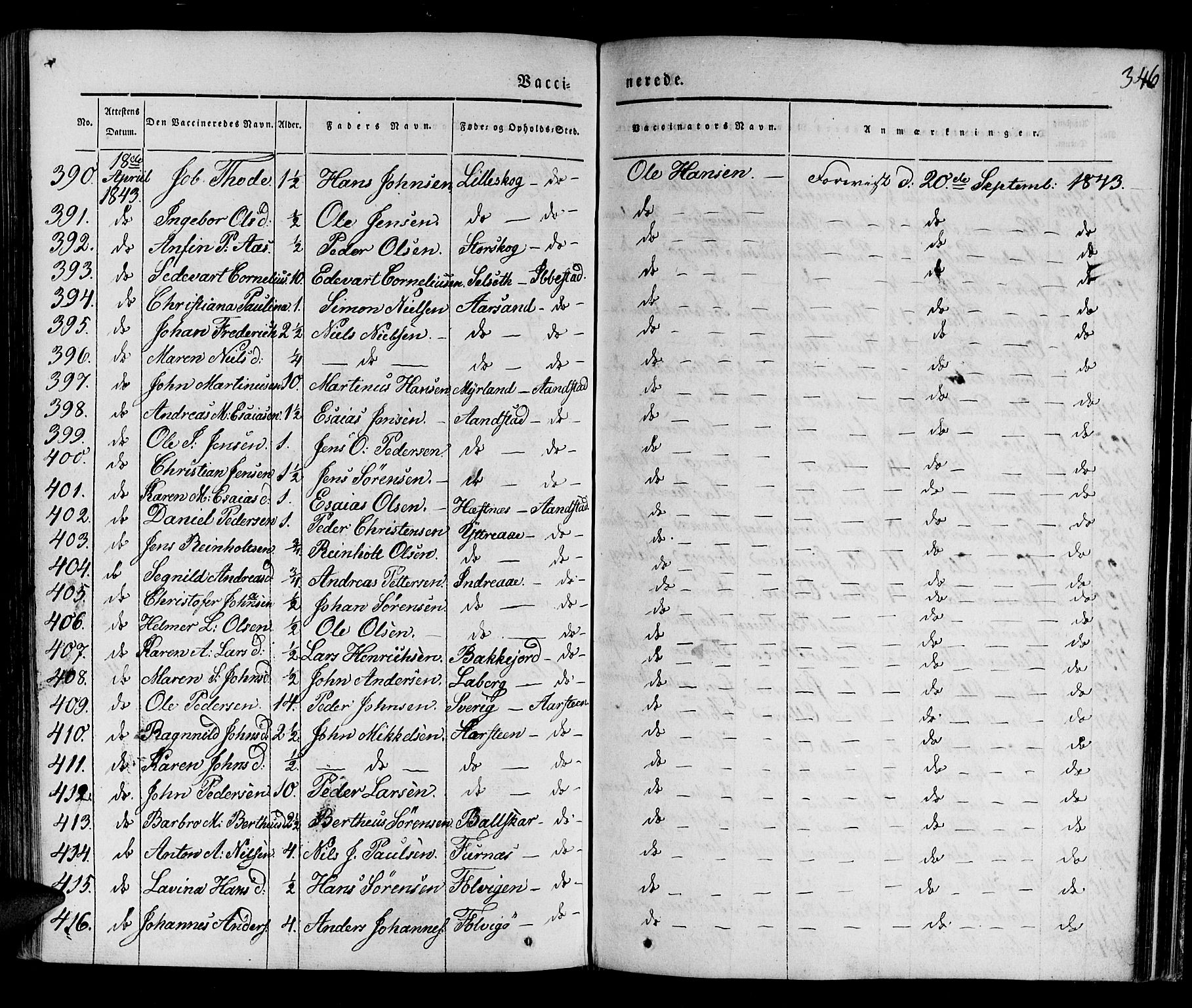 Ibestad sokneprestembete, SATØ/S-0077/H/Ha/Haa/L0006kirke: Parish register (official) no. 6, 1837-1850, p. 346