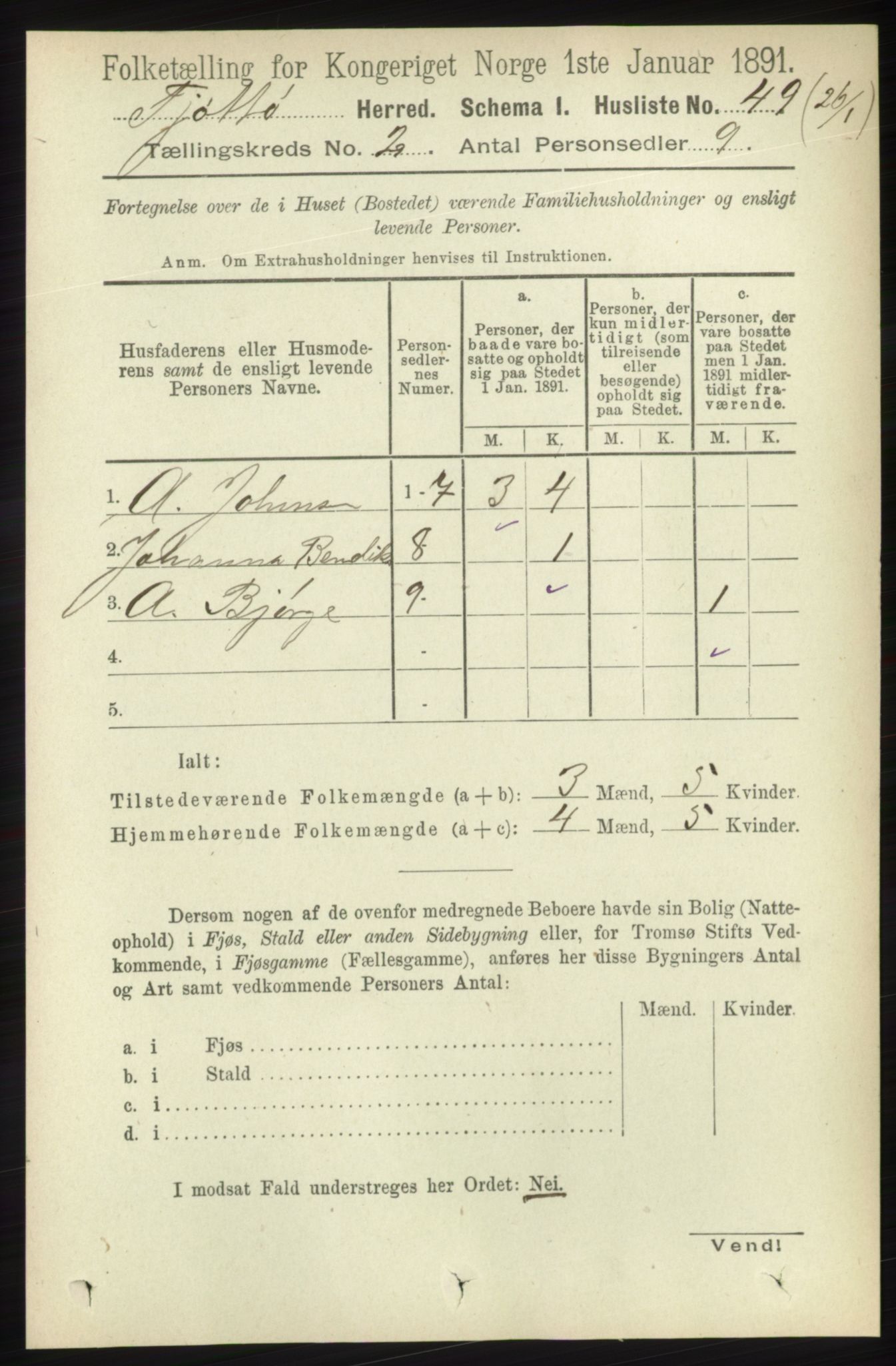 RA, 1891 census for 1817 Tjøtta, 1891, p. 873