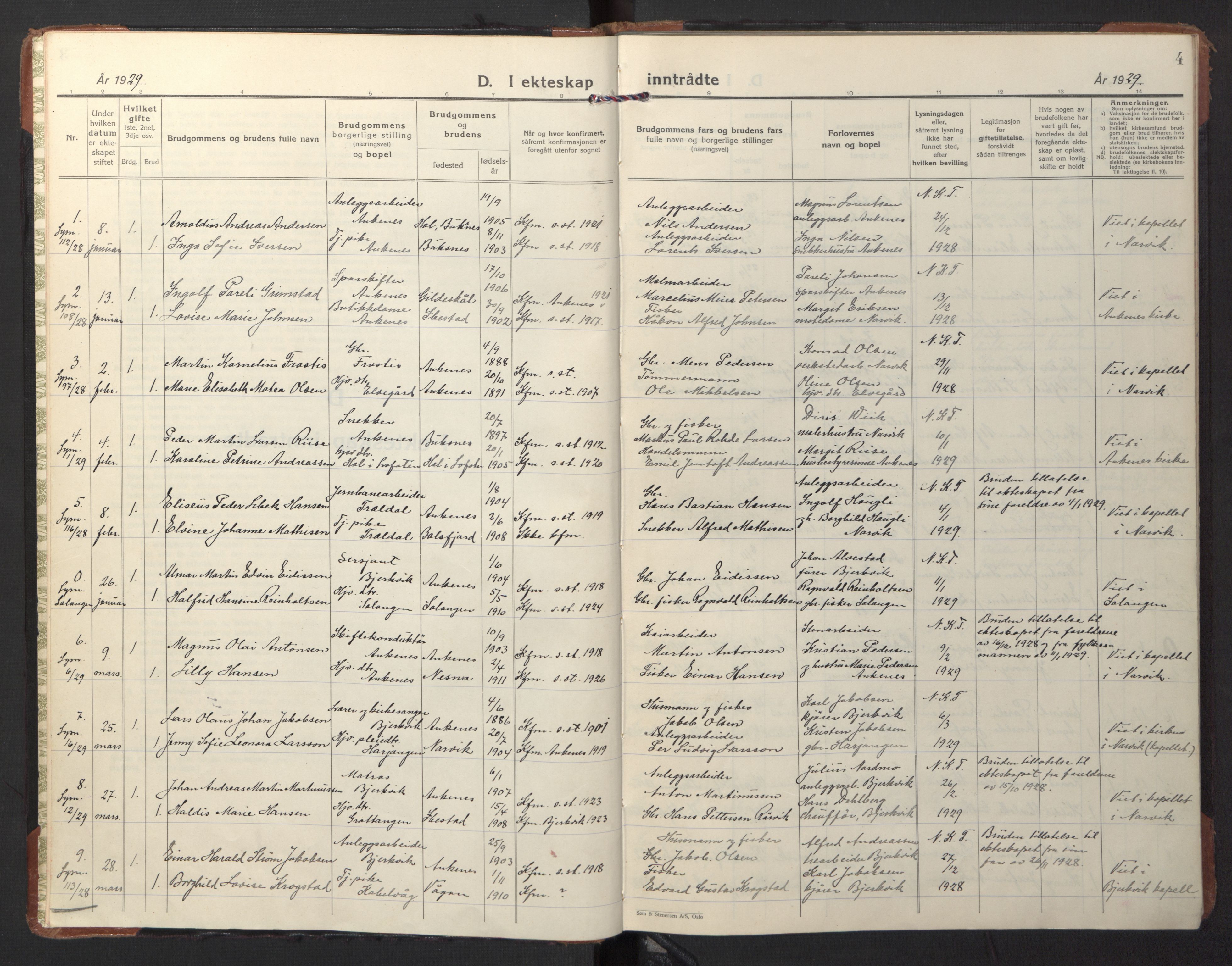 Ministerialprotokoller, klokkerbøker og fødselsregistre - Nordland, SAT/A-1459/866/L0948: Parish register (official) no. 866A11, 1929-1949, p. 4