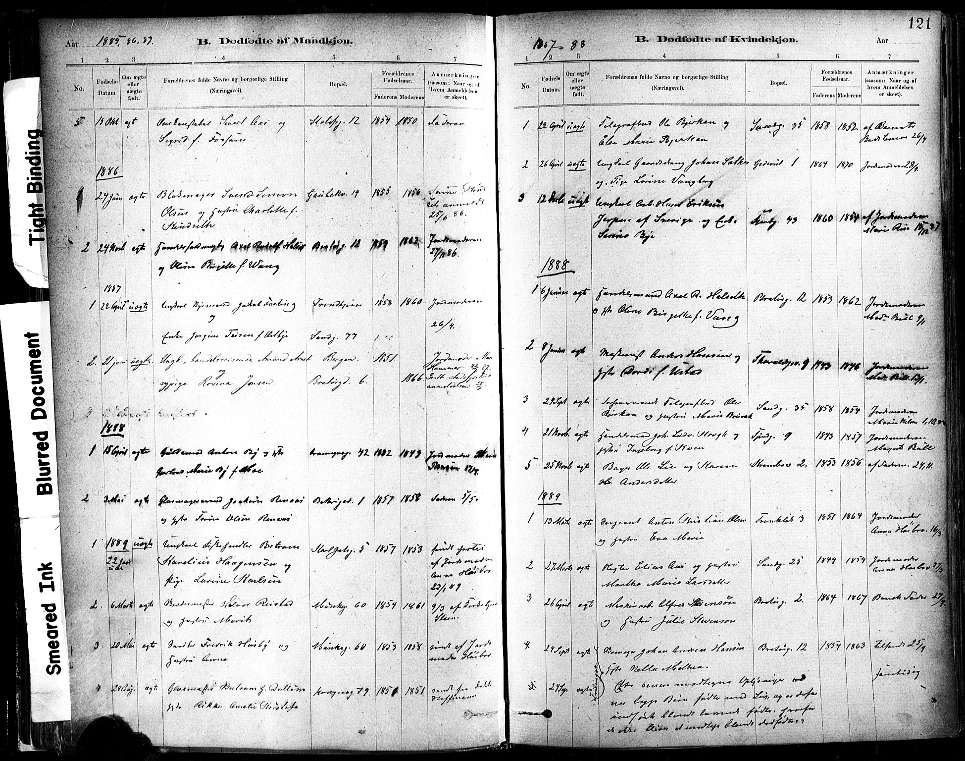Ministerialprotokoller, klokkerbøker og fødselsregistre - Sør-Trøndelag, SAT/A-1456/602/L0119: Parish register (official) no. 602A17, 1880-1901, p. 121