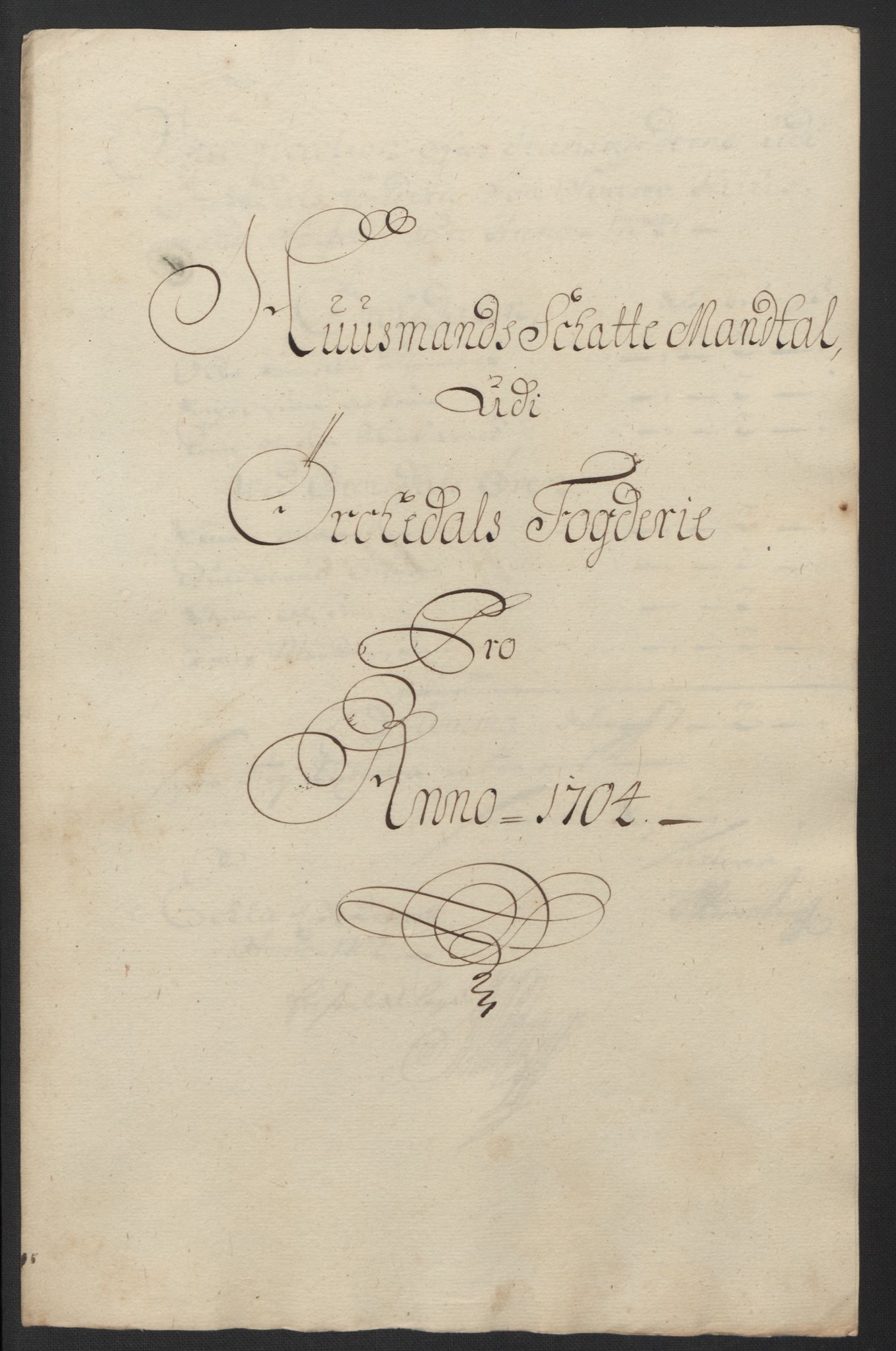 Rentekammeret inntil 1814, Reviderte regnskaper, Fogderegnskap, RA/EA-4092/R60/L3954: Fogderegnskap Orkdal og Gauldal, 1704, p. 188