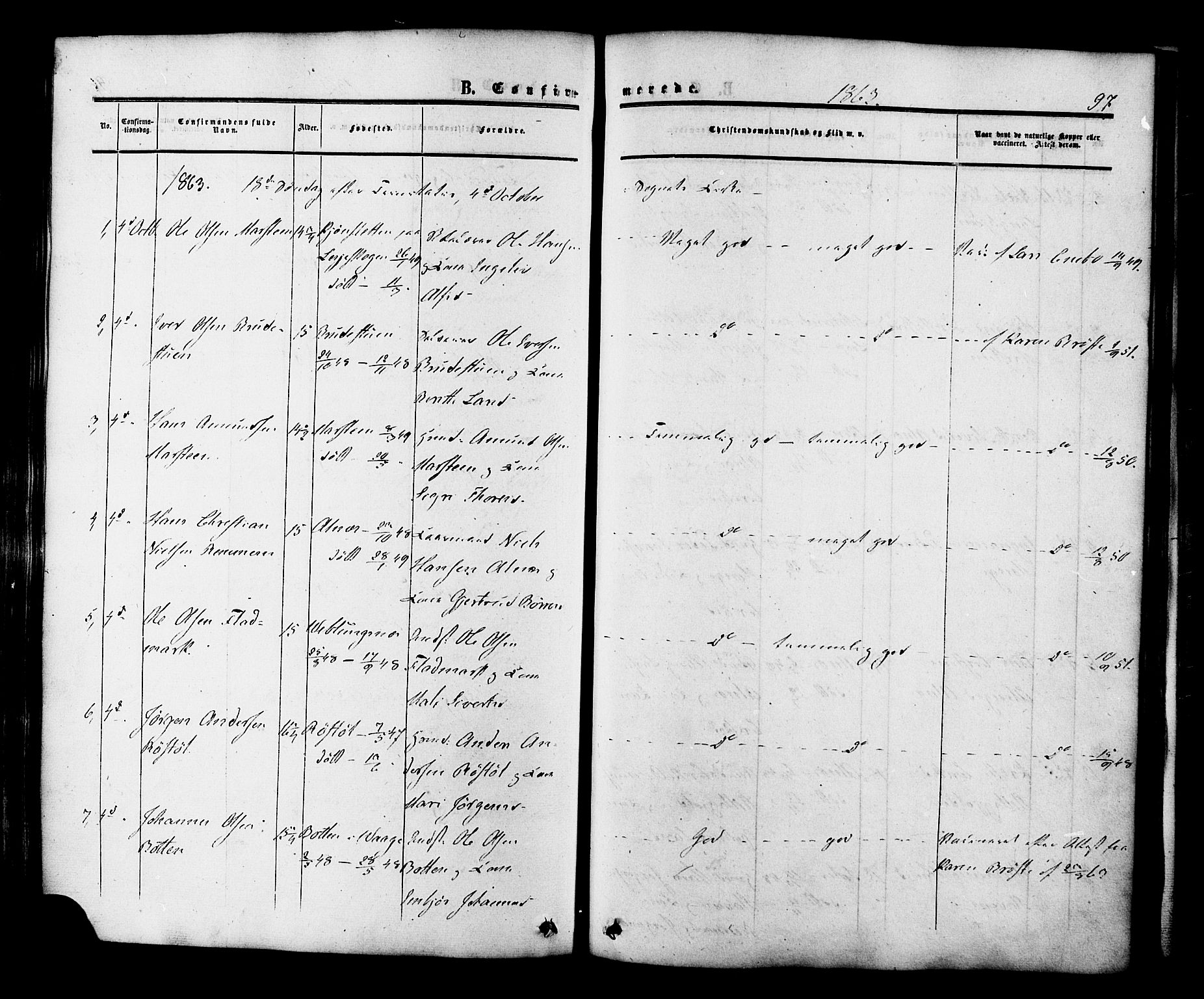 Ministerialprotokoller, klokkerbøker og fødselsregistre - Møre og Romsdal, SAT/A-1454/546/L0594: Parish register (official) no. 546A02, 1854-1882, p. 97