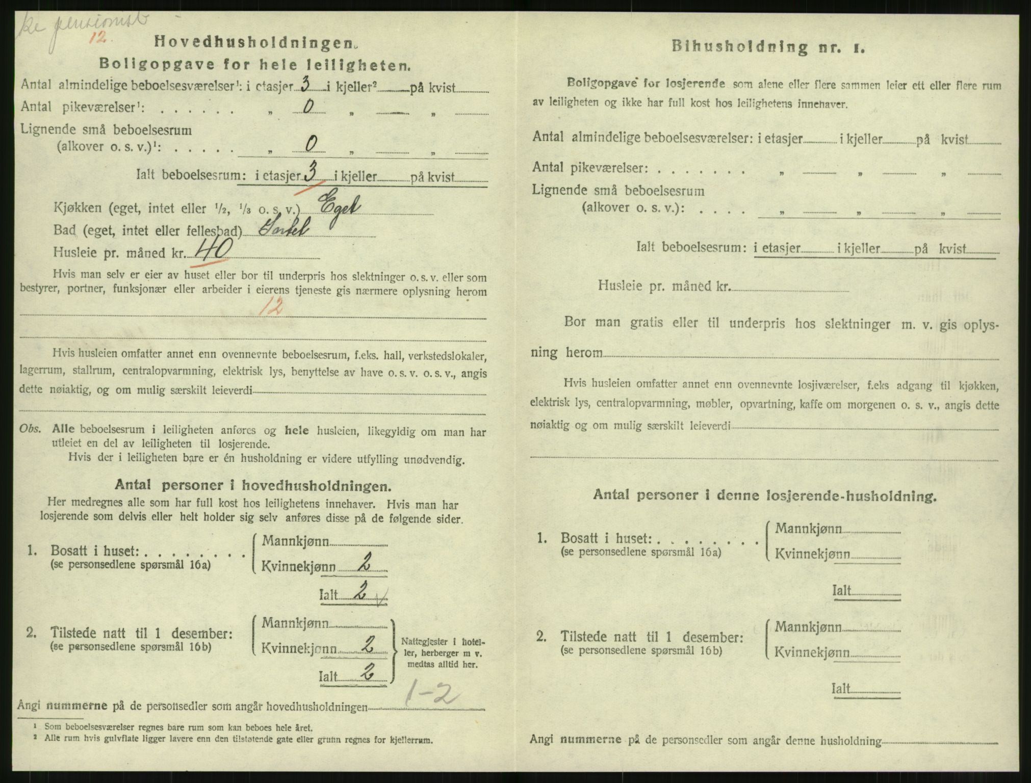 SAT, 1920 census for Levanger town, 1920, p. 1105