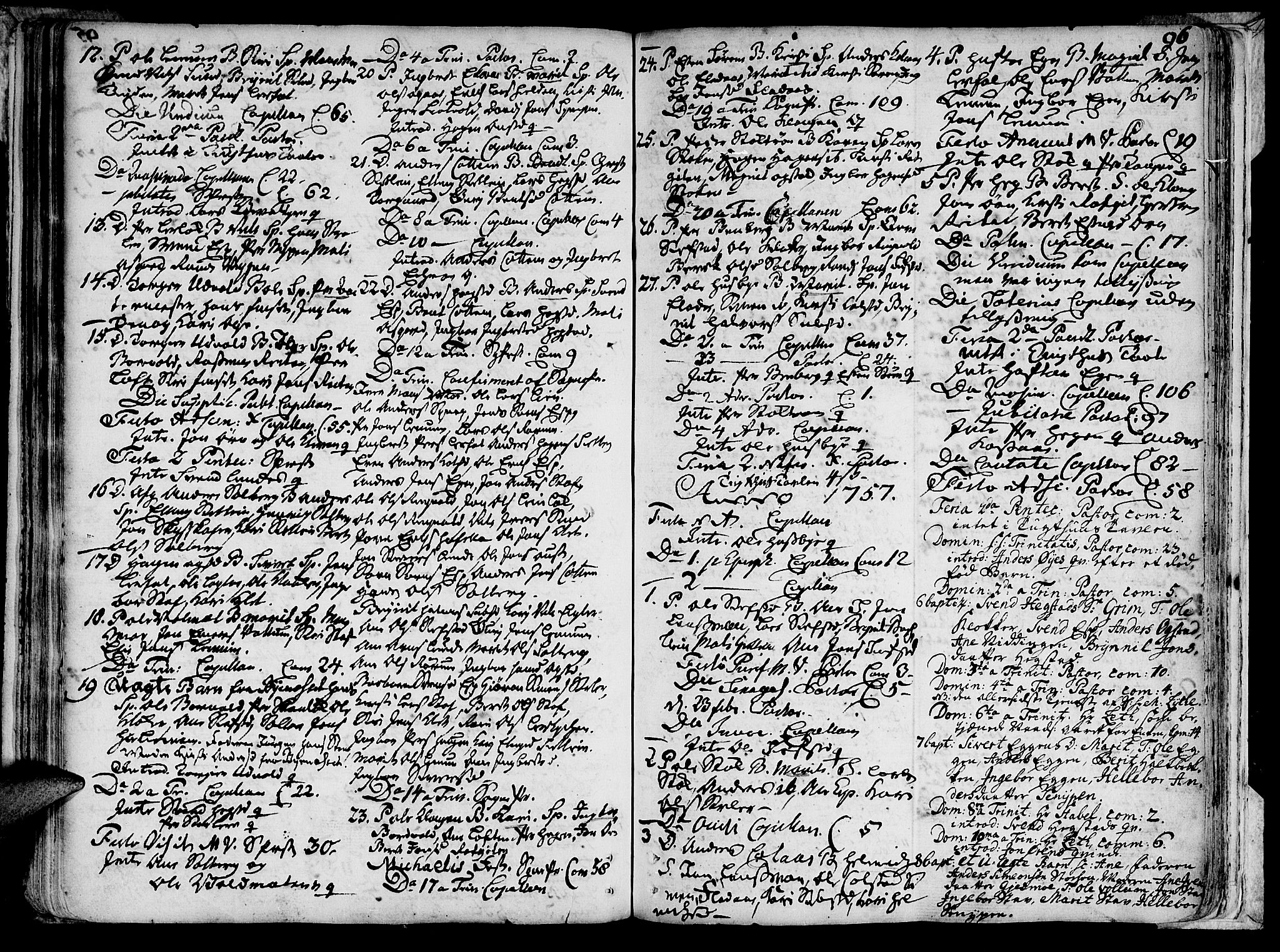 Ministerialprotokoller, klokkerbøker og fødselsregistre - Sør-Trøndelag, SAT/A-1456/691/L1059: Parish register (official) no. 691A01 /3, 1740-1767, p. 96
