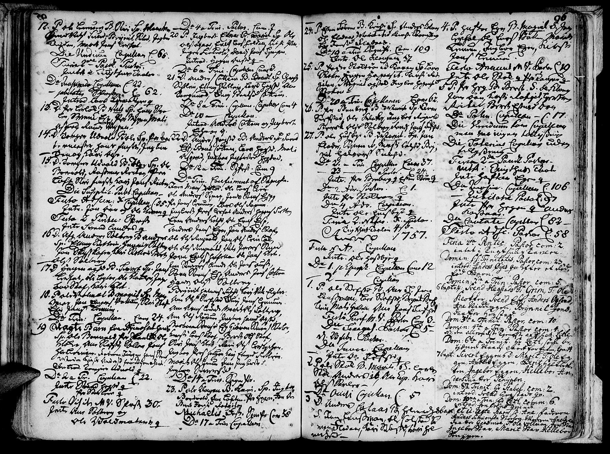 Ministerialprotokoller, klokkerbøker og fødselsregistre - Sør-Trøndelag, AV/SAT-A-1456/691/L1059: Parish register (official) no. 691A01 /3, 1740-1767, p. 96