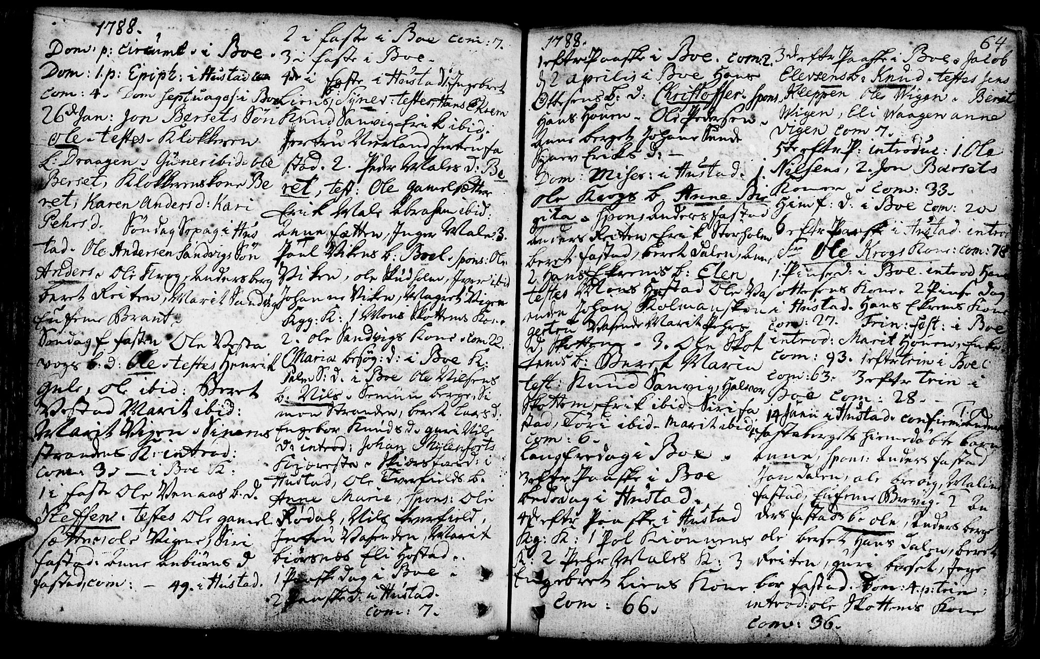 Ministerialprotokoller, klokkerbøker og fødselsregistre - Møre og Romsdal, SAT/A-1454/566/L0761: Parish register (official) no. 566A02 /1, 1767-1817, p. 64