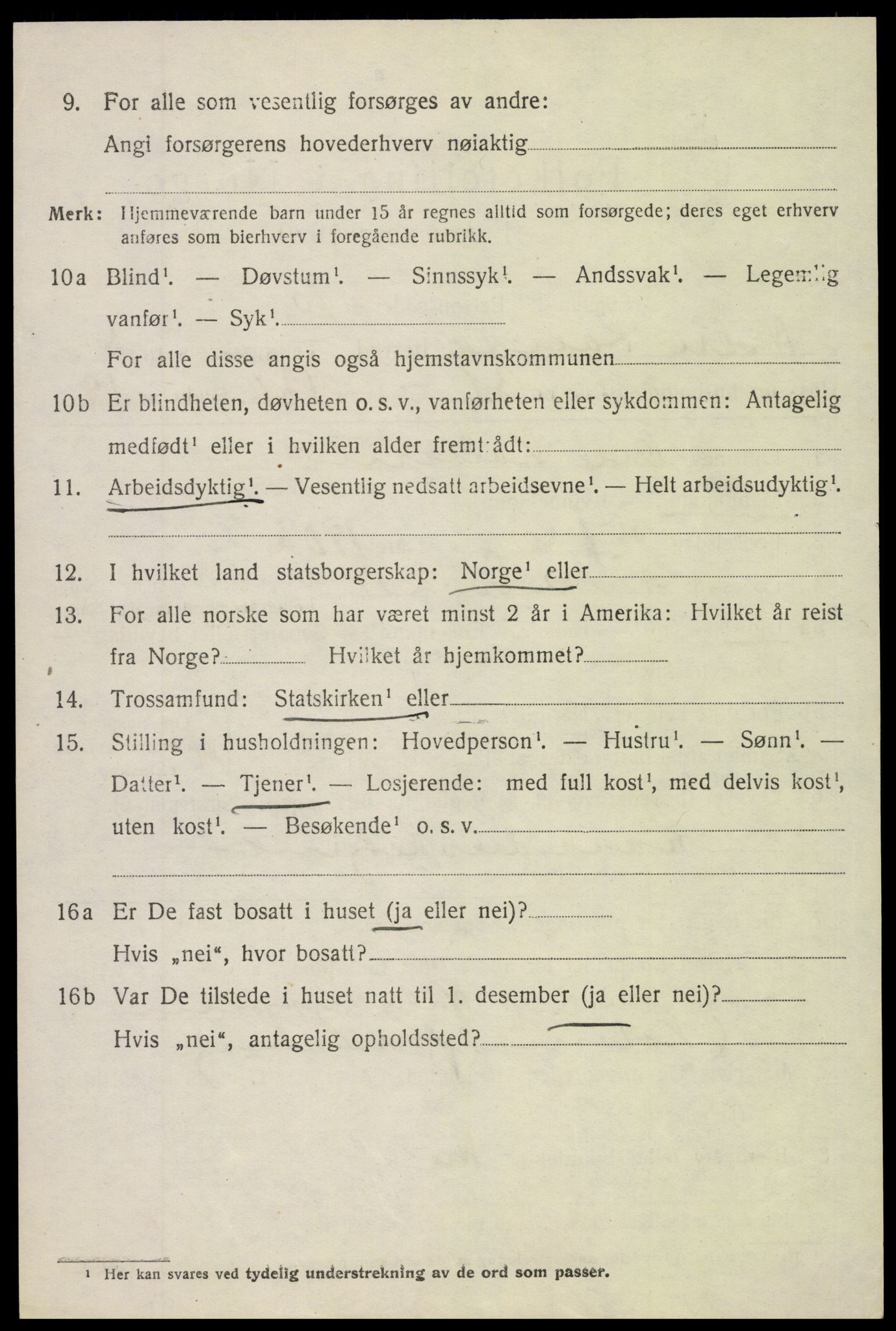 SAH, 1920 census for Nordre Land, 1920, p. 2643