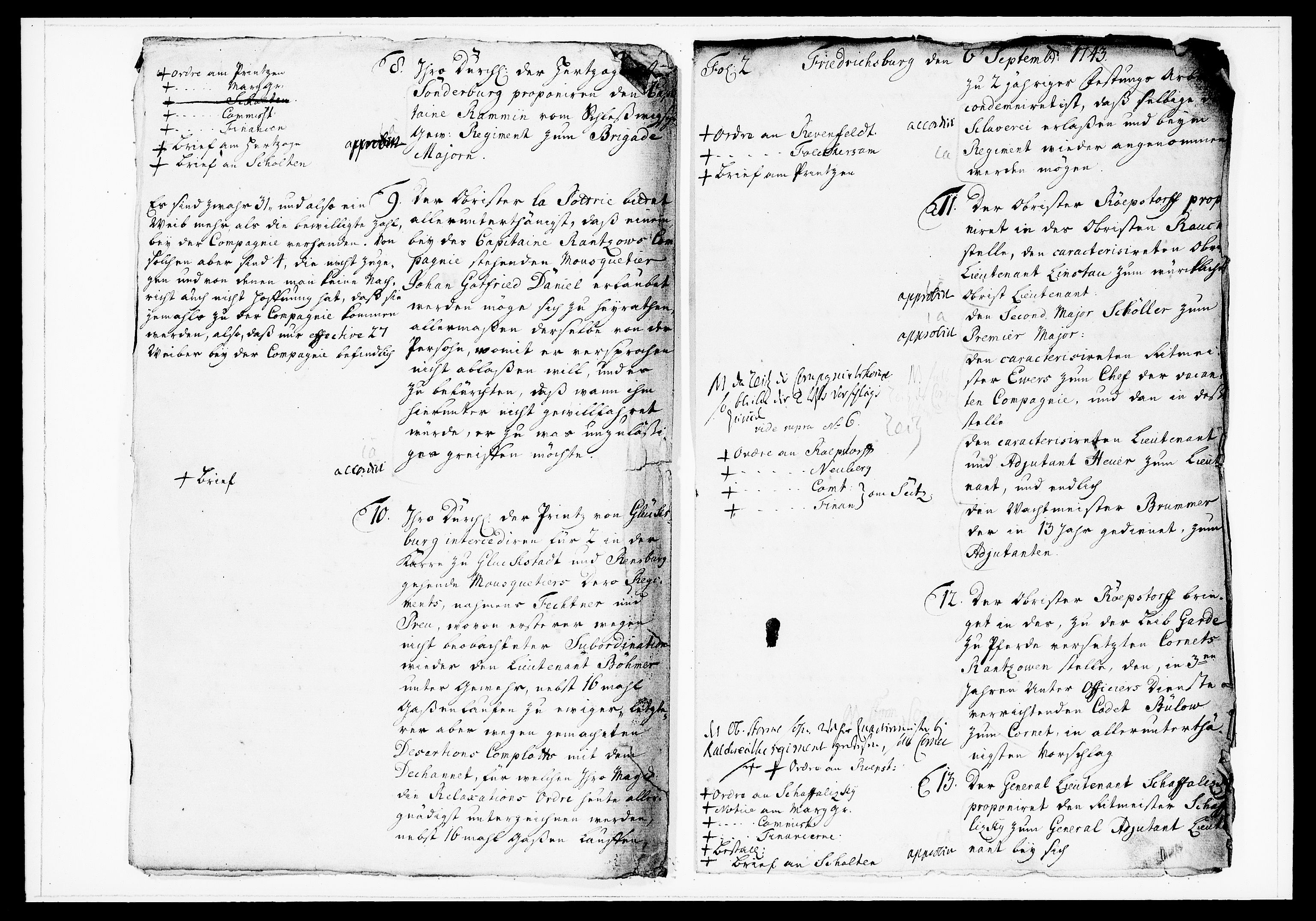 Krigskollegiet, Krigskancelliet, DRA/A-0006/-/1176-1181: Refererede sager, 1743, p. 384