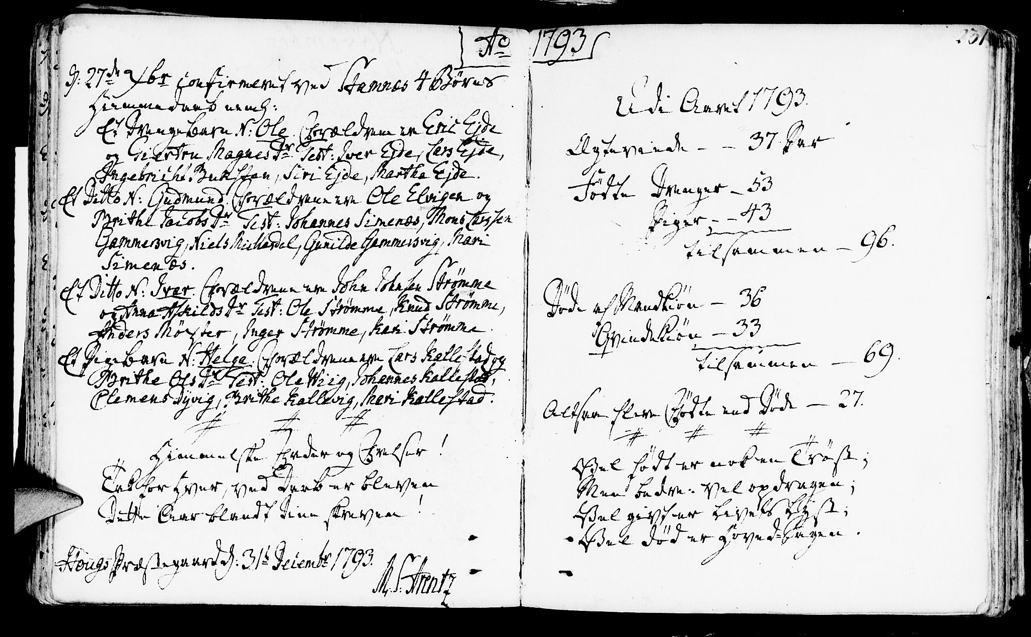 Haus sokneprestembete, AV/SAB-A-75601/H/Haa: Parish register (official) no. A 10, 1782-1796, p. 231